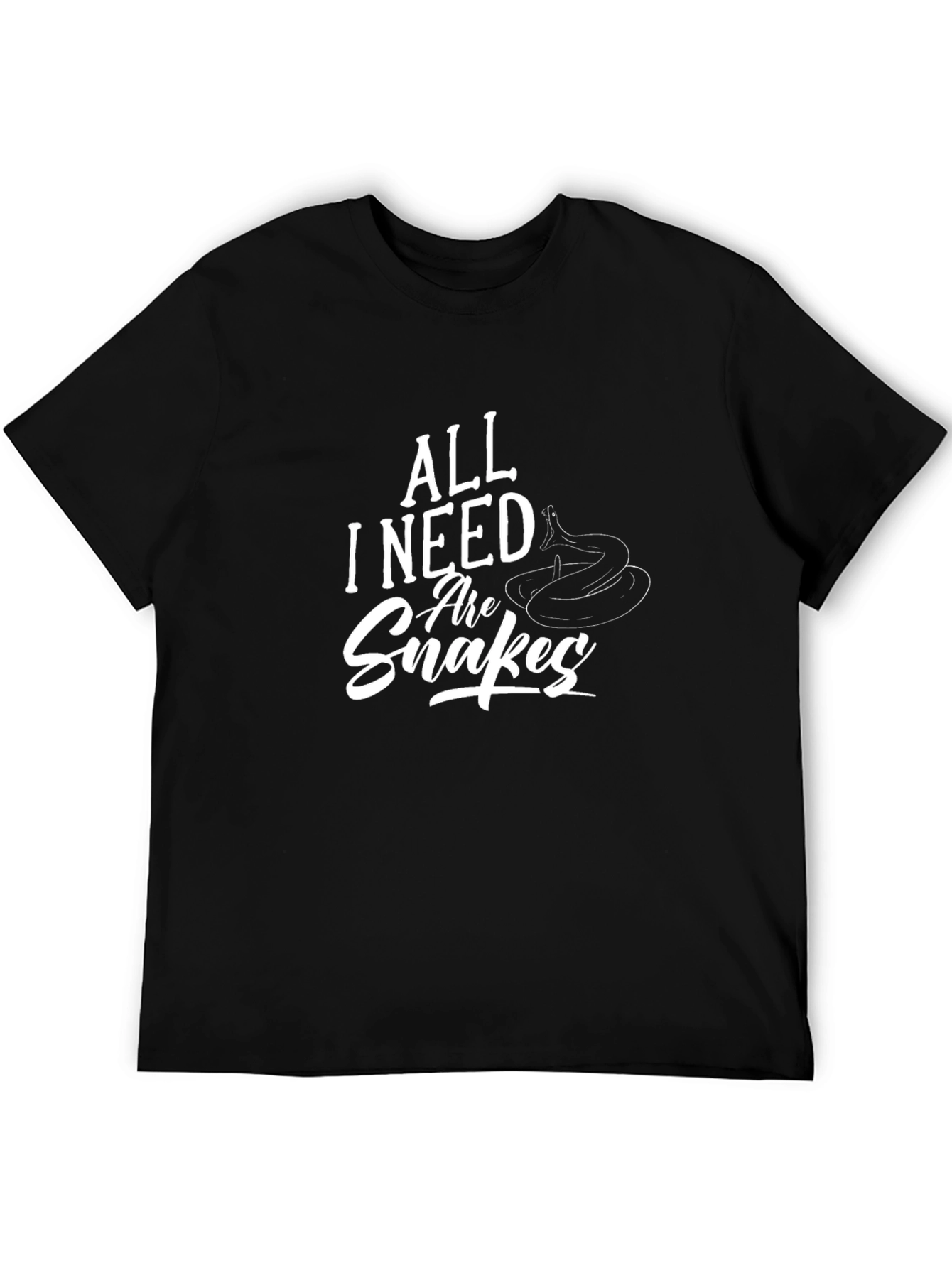 All I Need Are Snakes Black T-Shirt