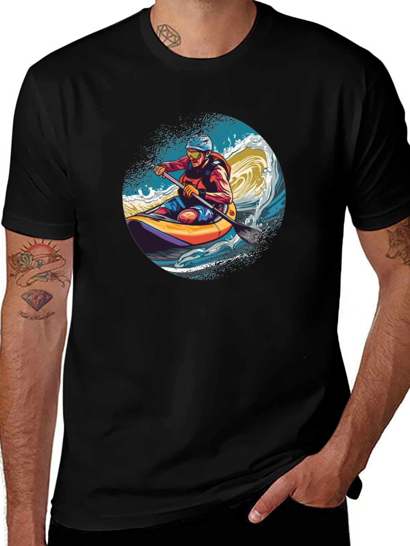 Kayaker Wave Graphic Tee - Adventure Ready!