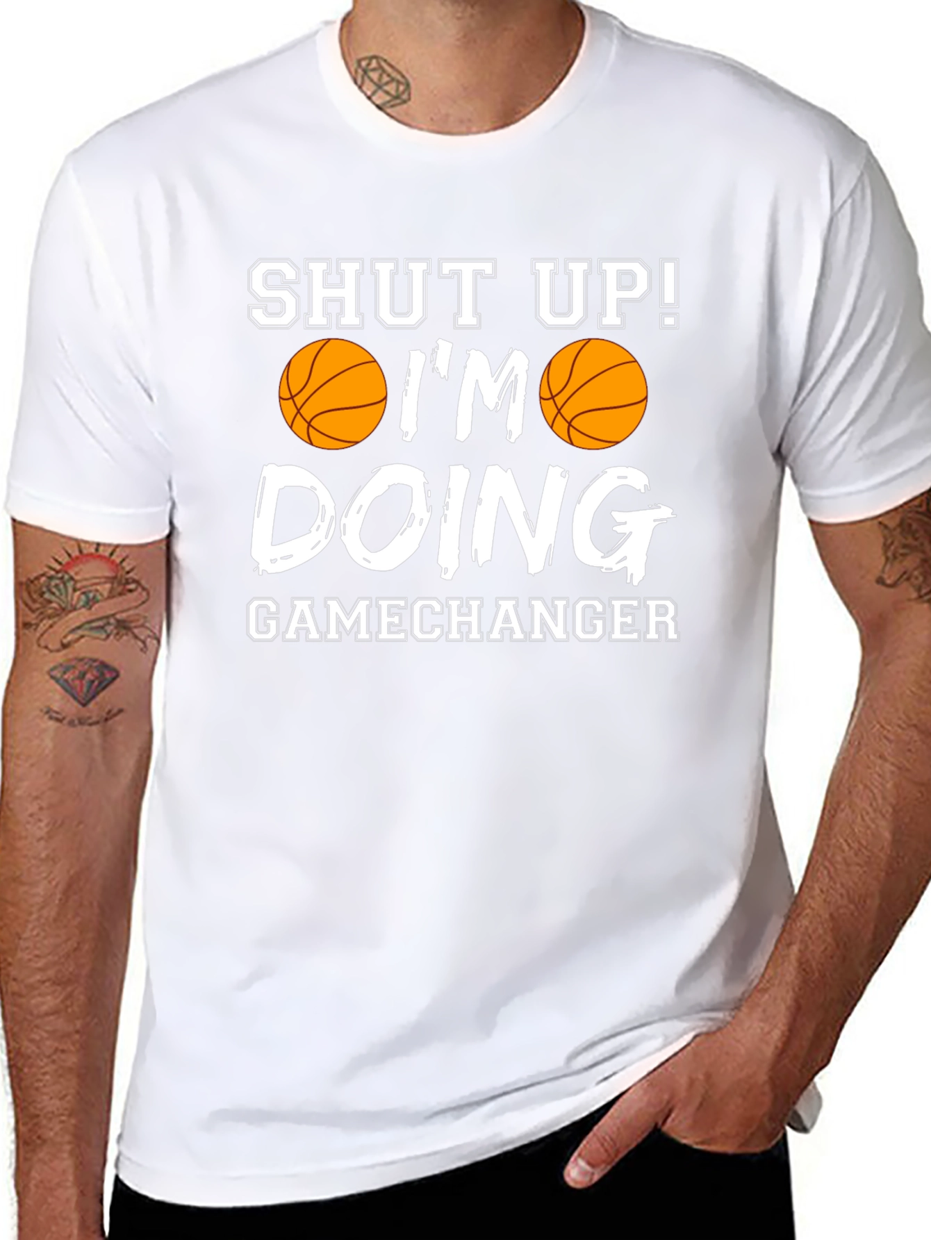 Basketball Gamechanger Graphic Tee - Funny Sports Shirt