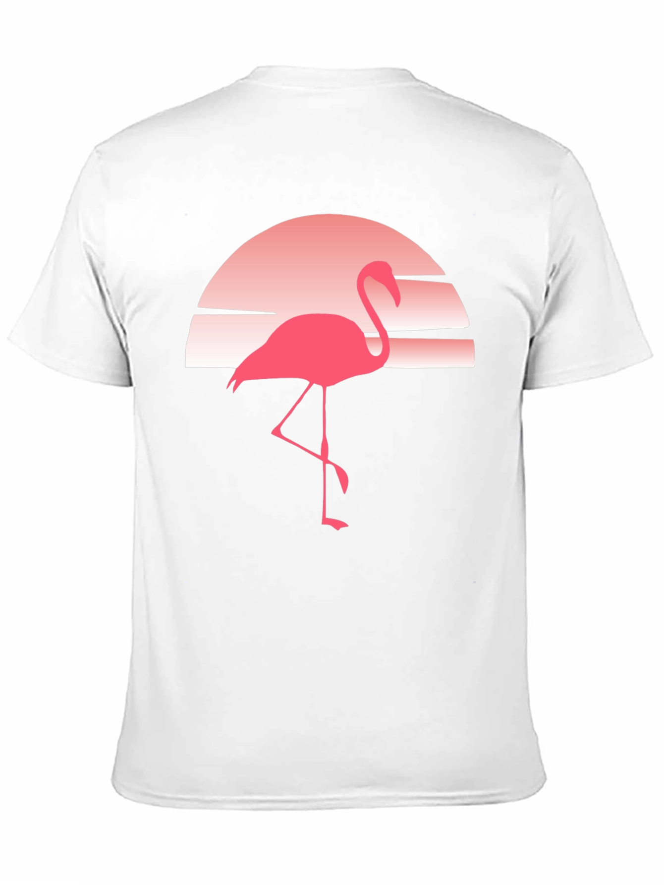 Retro Flamingo Graphic Tee - Soft Black T-Shirt