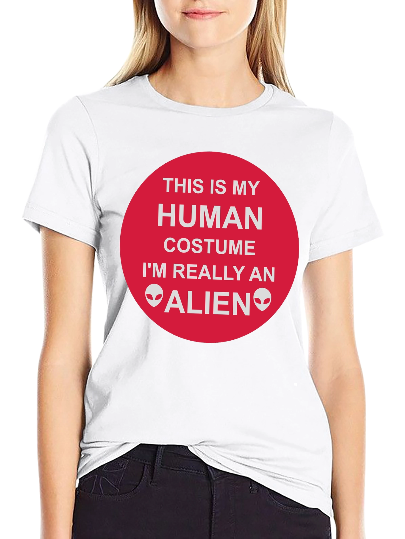Alien Costume T-Shirt - Funny Human Disguise Tee