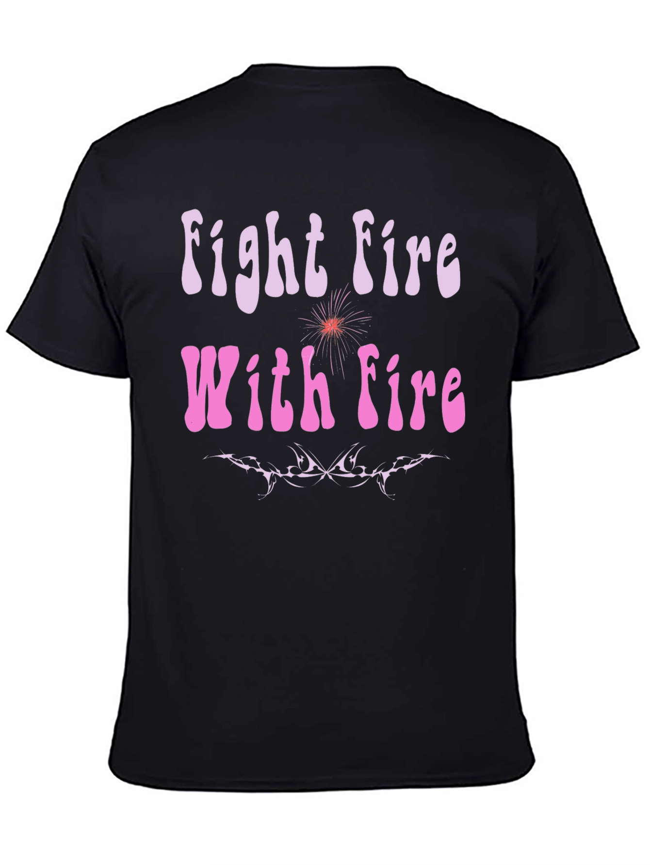 Fight Fire With Fire Graphic Tee - Black