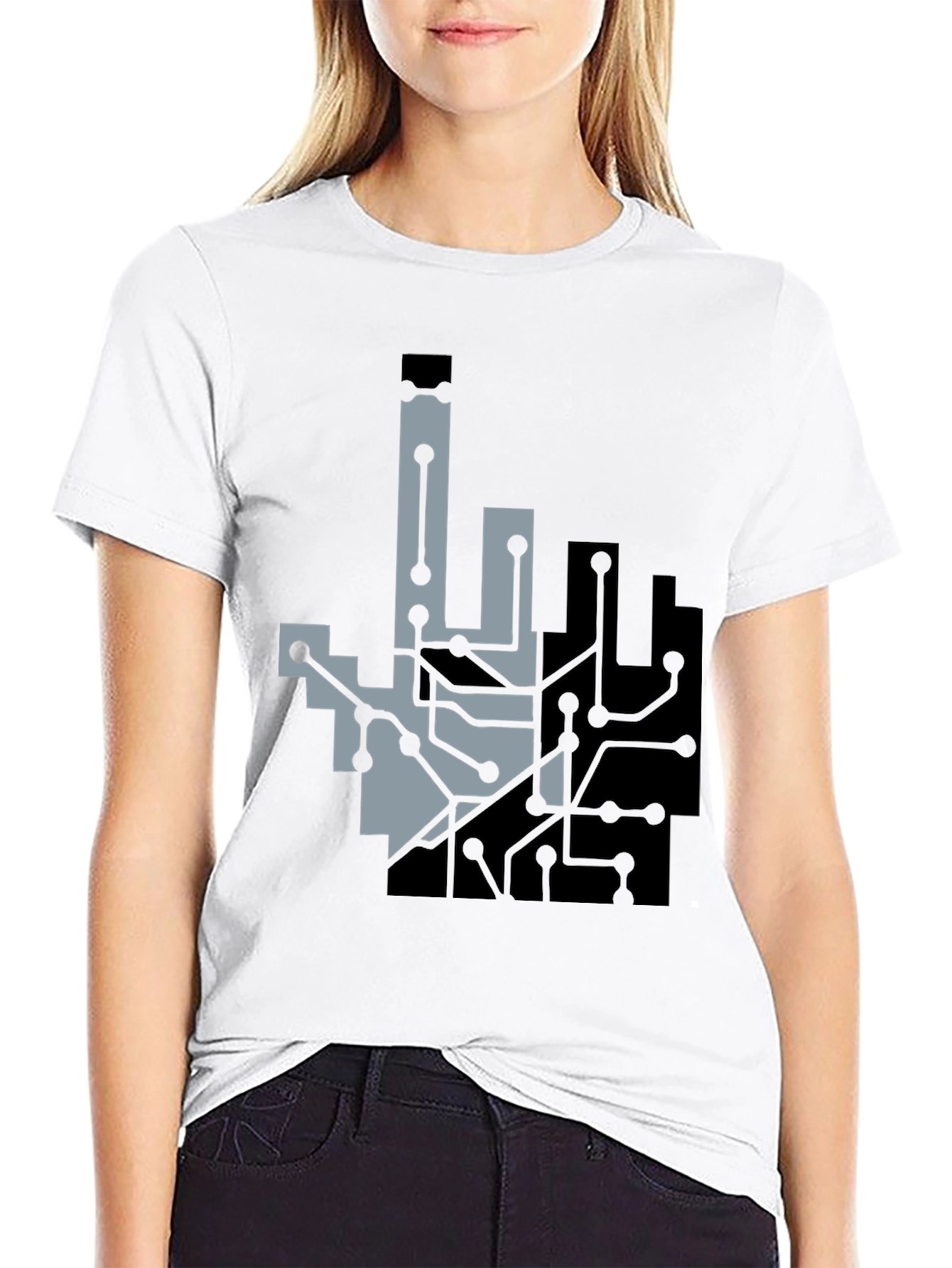 Circuit Hand Graphic Tee - Black