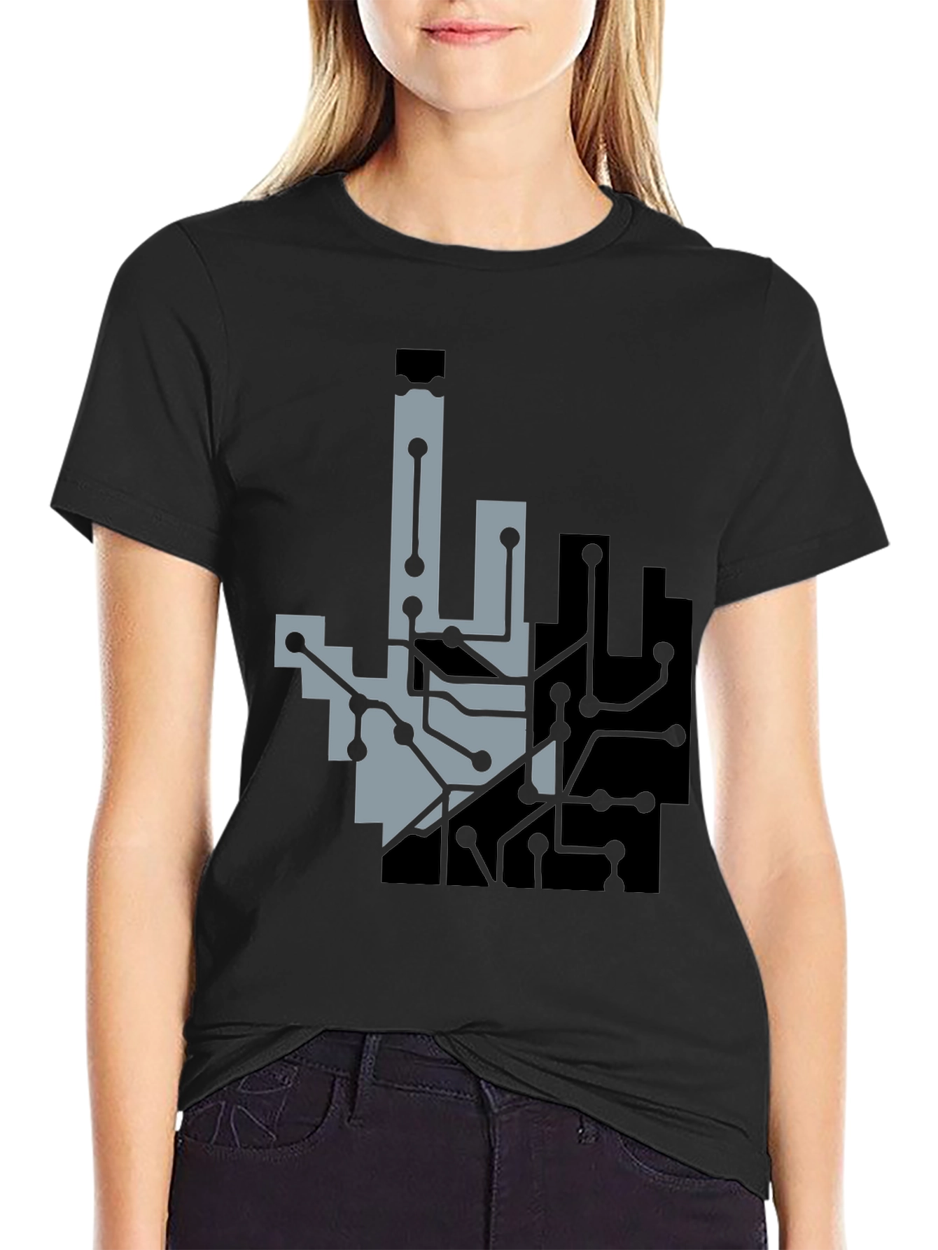 Circuit Hand Graphic Tee - Black