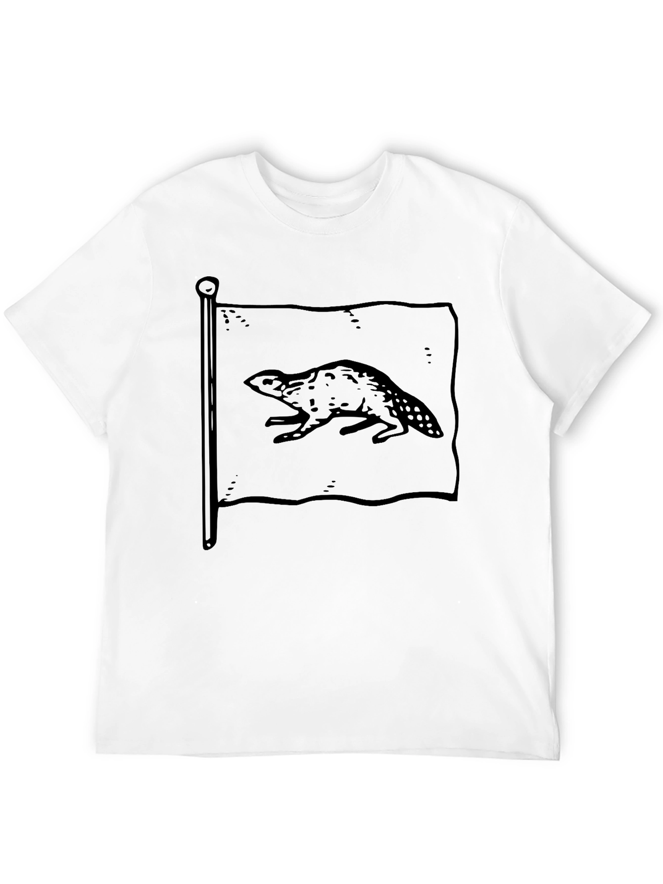 Beaver Flag Graphic Tee - Unisex Black T-Shirt