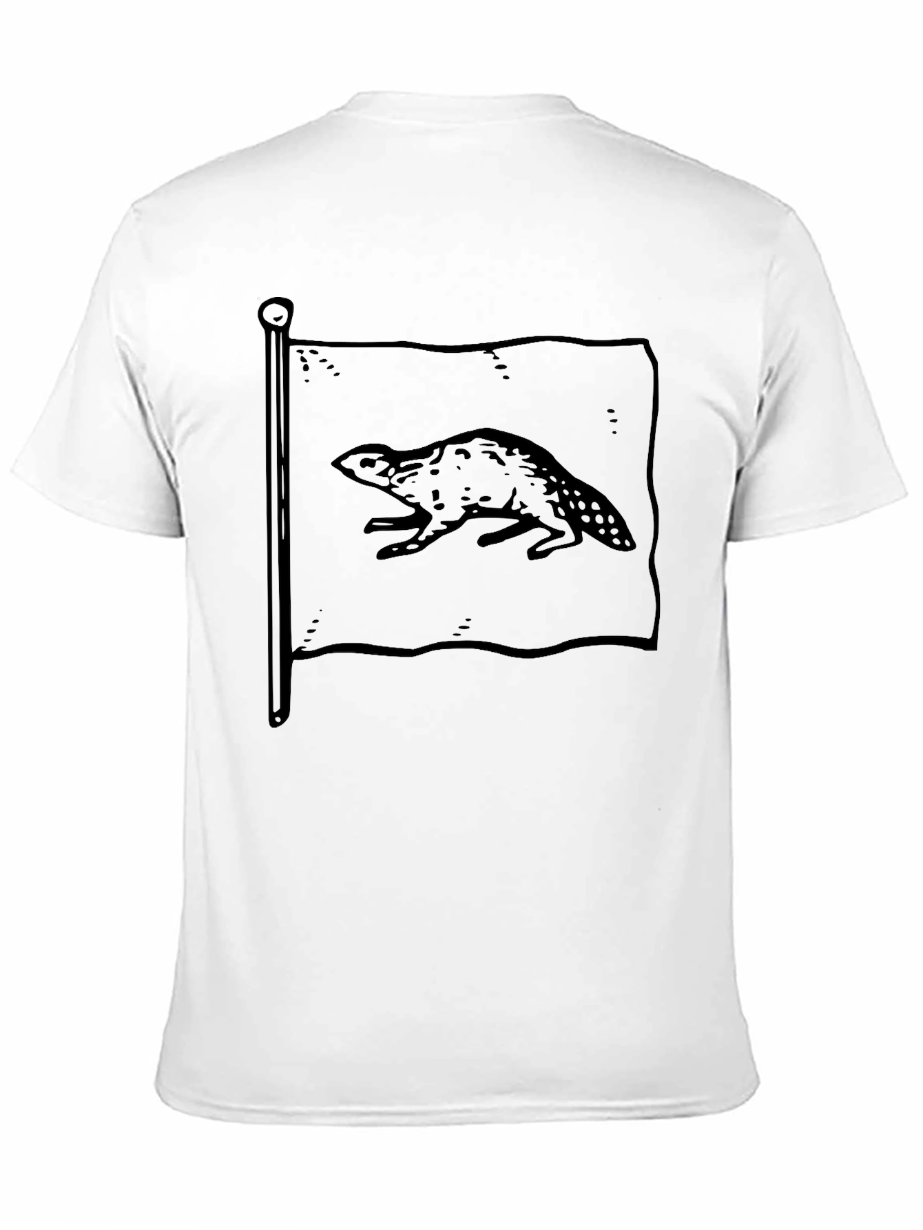 Beaver Flag Graphic Tee - Unisex Black T-Shirt