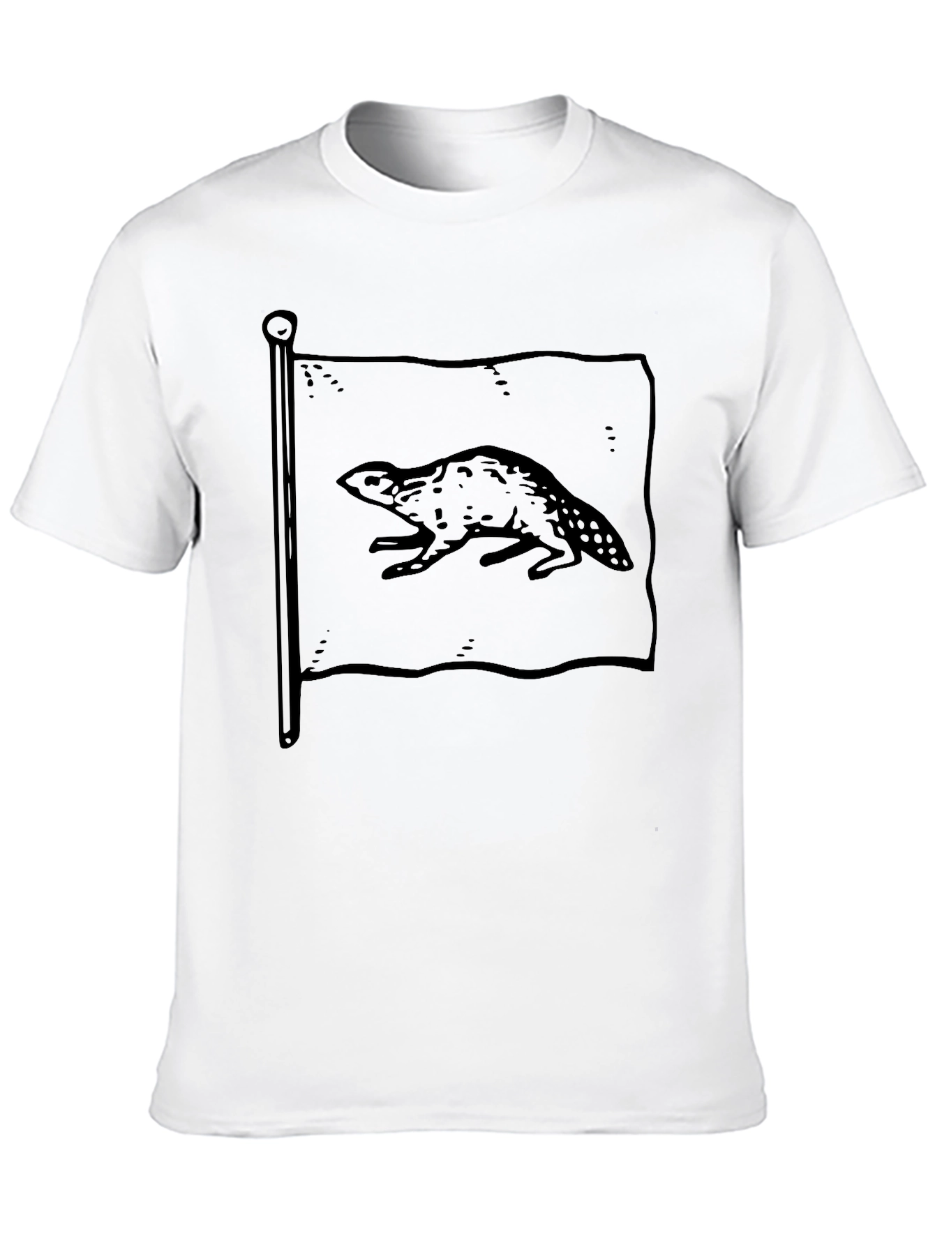Beaver Flag Graphic Tee - Unisex Black T-Shirt