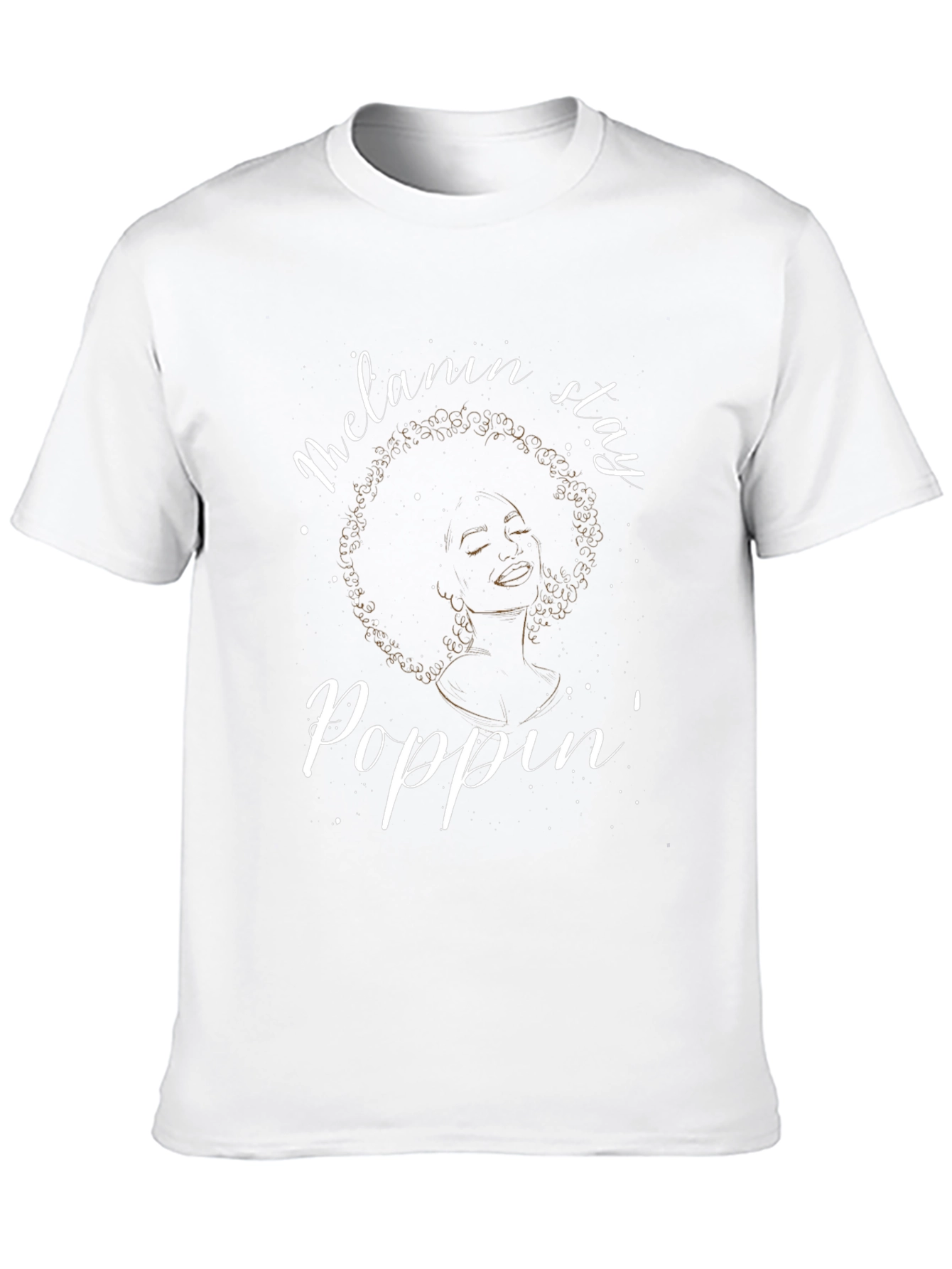 Melanin Poppin Graphic Tee - Stylish Black T-Shirt