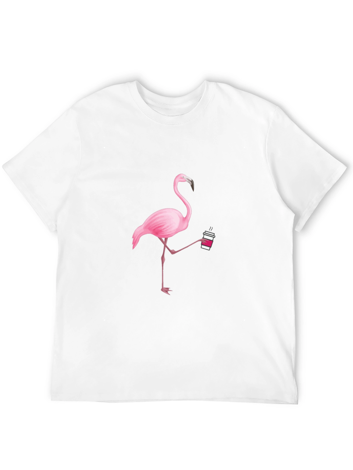 Flamingo Coffee Black T-Shirt