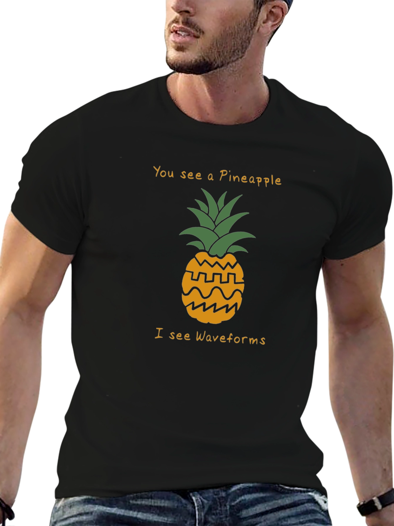 Pineapple Waveform T-Shirt - Funny Geeky Graphic Tee