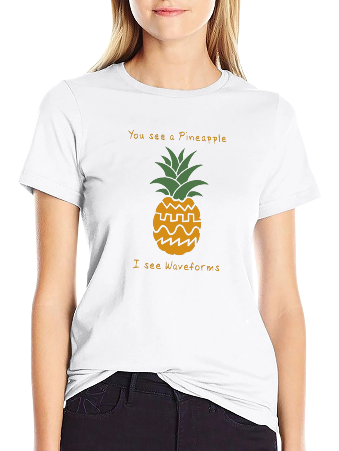 Pineapple Waveform T-Shirt - Funny Geeky Graphic Tee