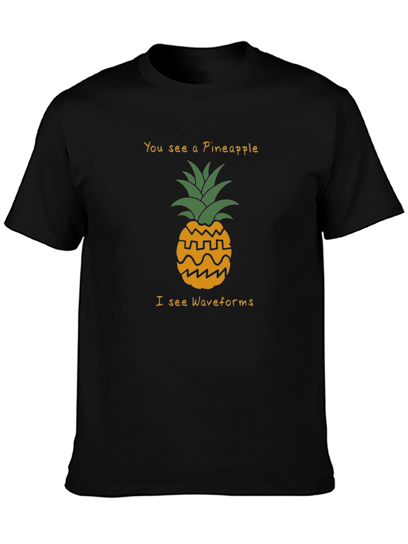 Pineapple Waveform T-Shirt - Funny Geeky Graphic Tee