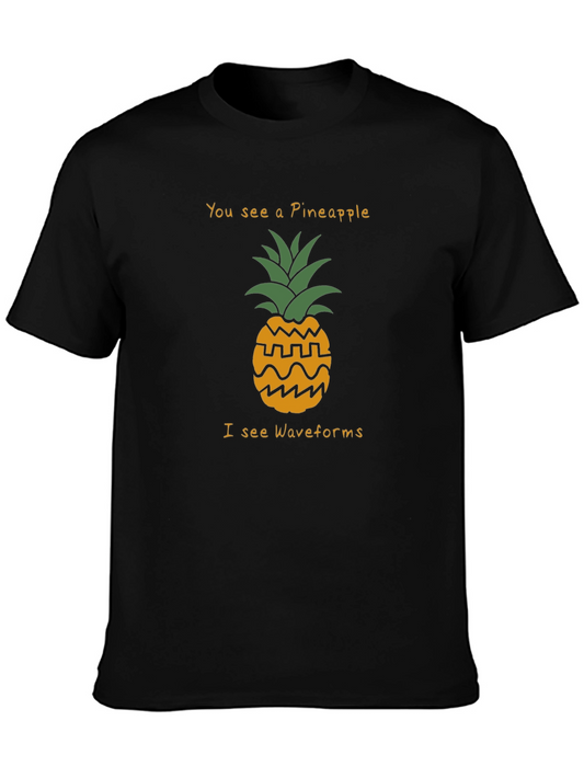 Pineapple Waveform T-Shirt - Funny Geeky Graphic Tee
