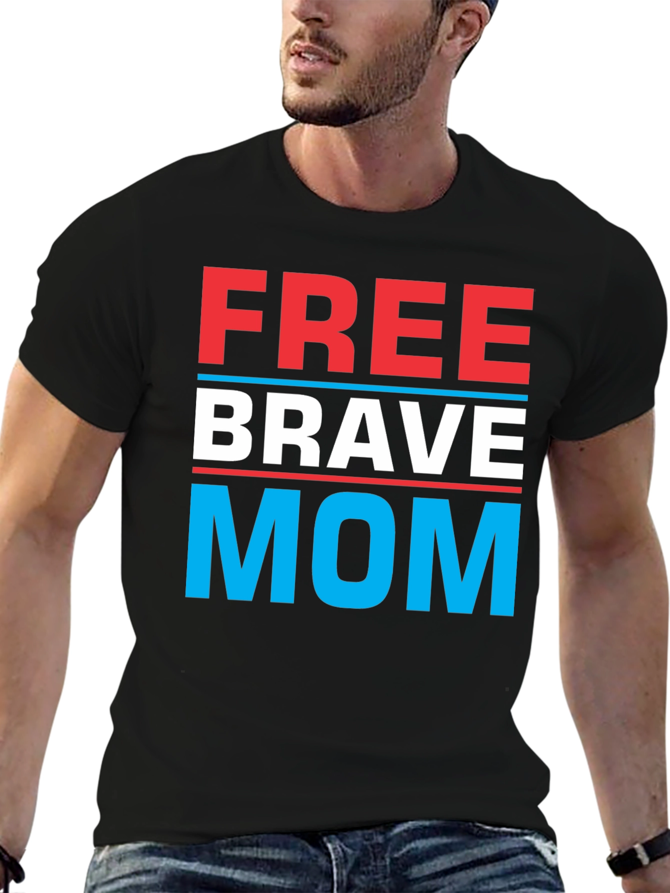 Free Brave Mom Graphic T-Shirt