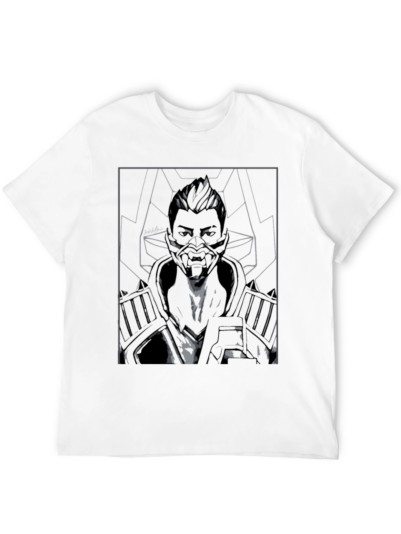 Cyberpunk Graphic Tee - Black Cotton Blend