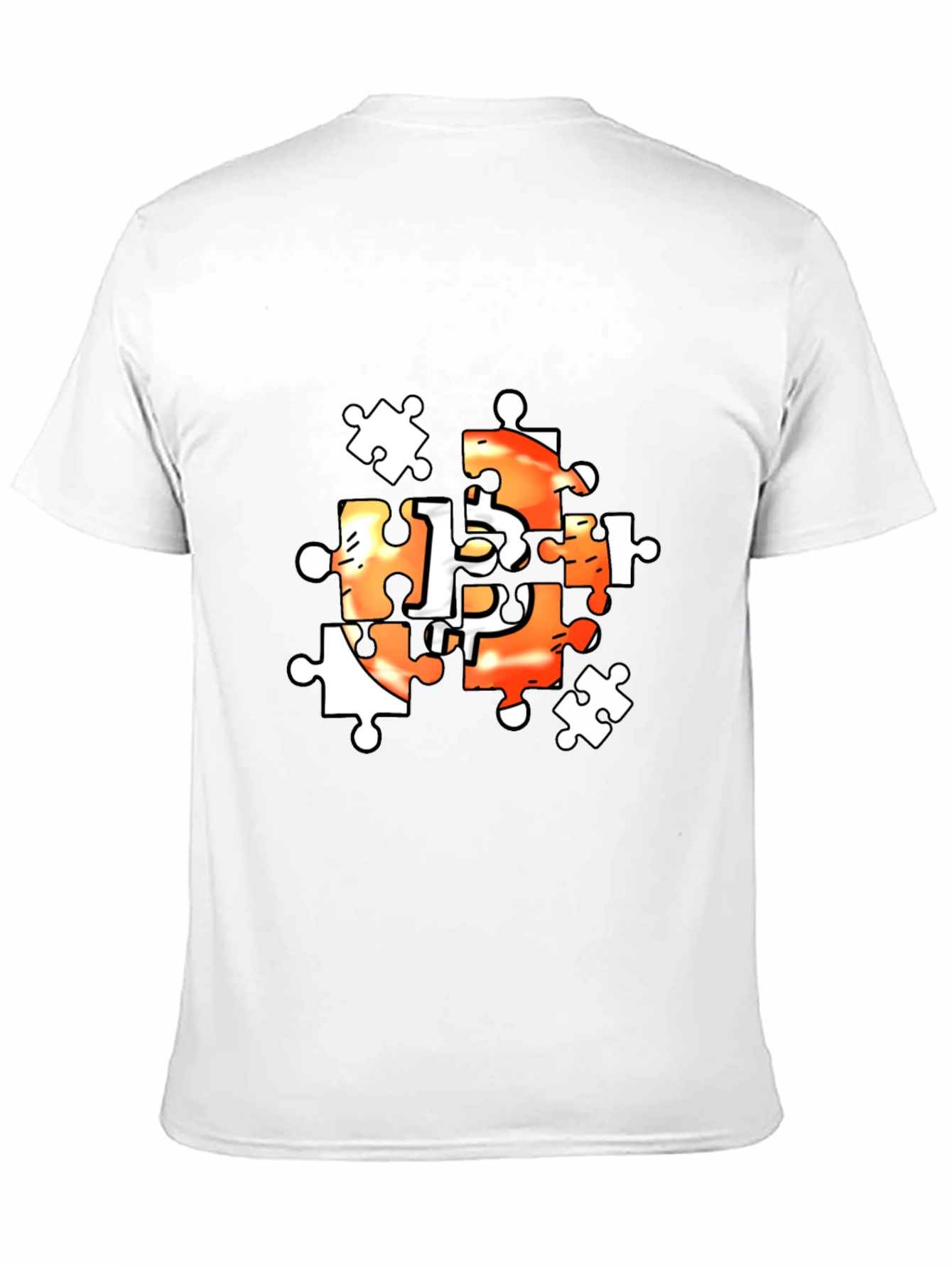 Puzzle Piece Graphic Tee - Black