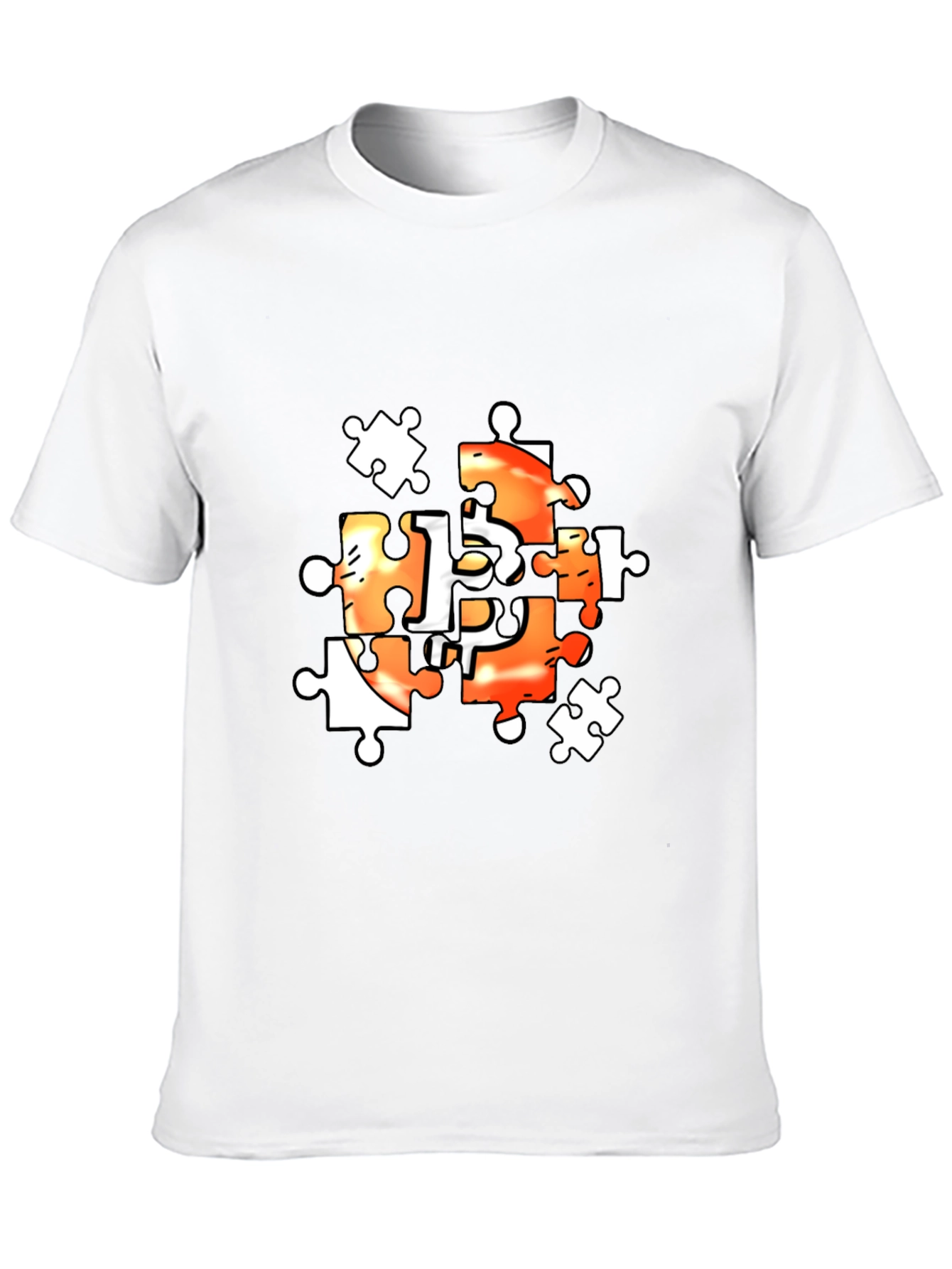 Puzzle Piece Graphic Tee - Black