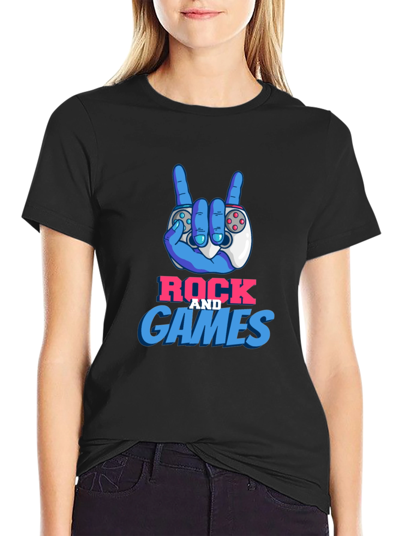 Rock and Games Black T-Shirt