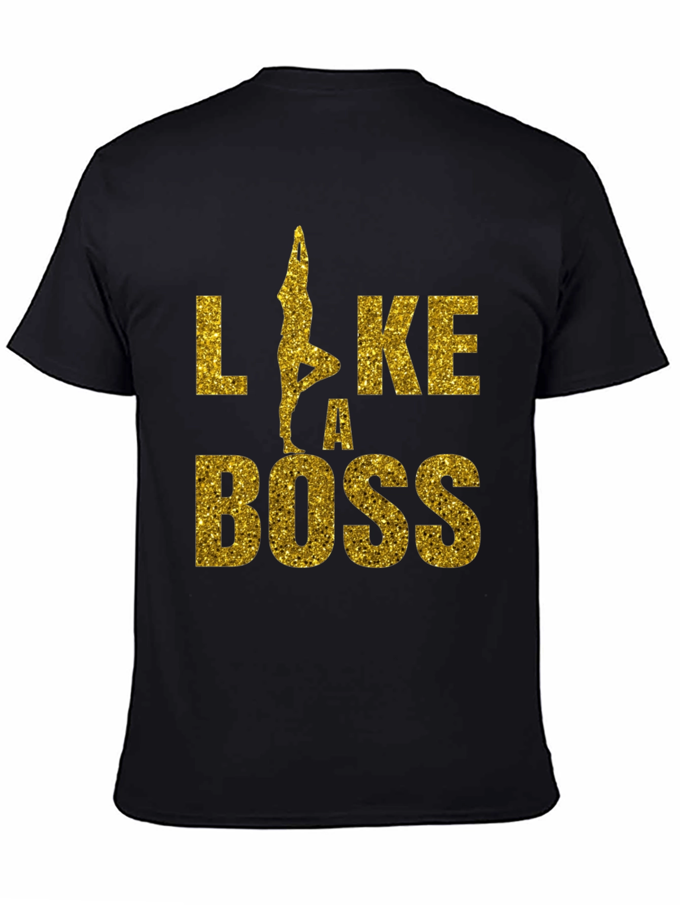 Yoga Like a Boss Tee - Black Graphic T-Shirt