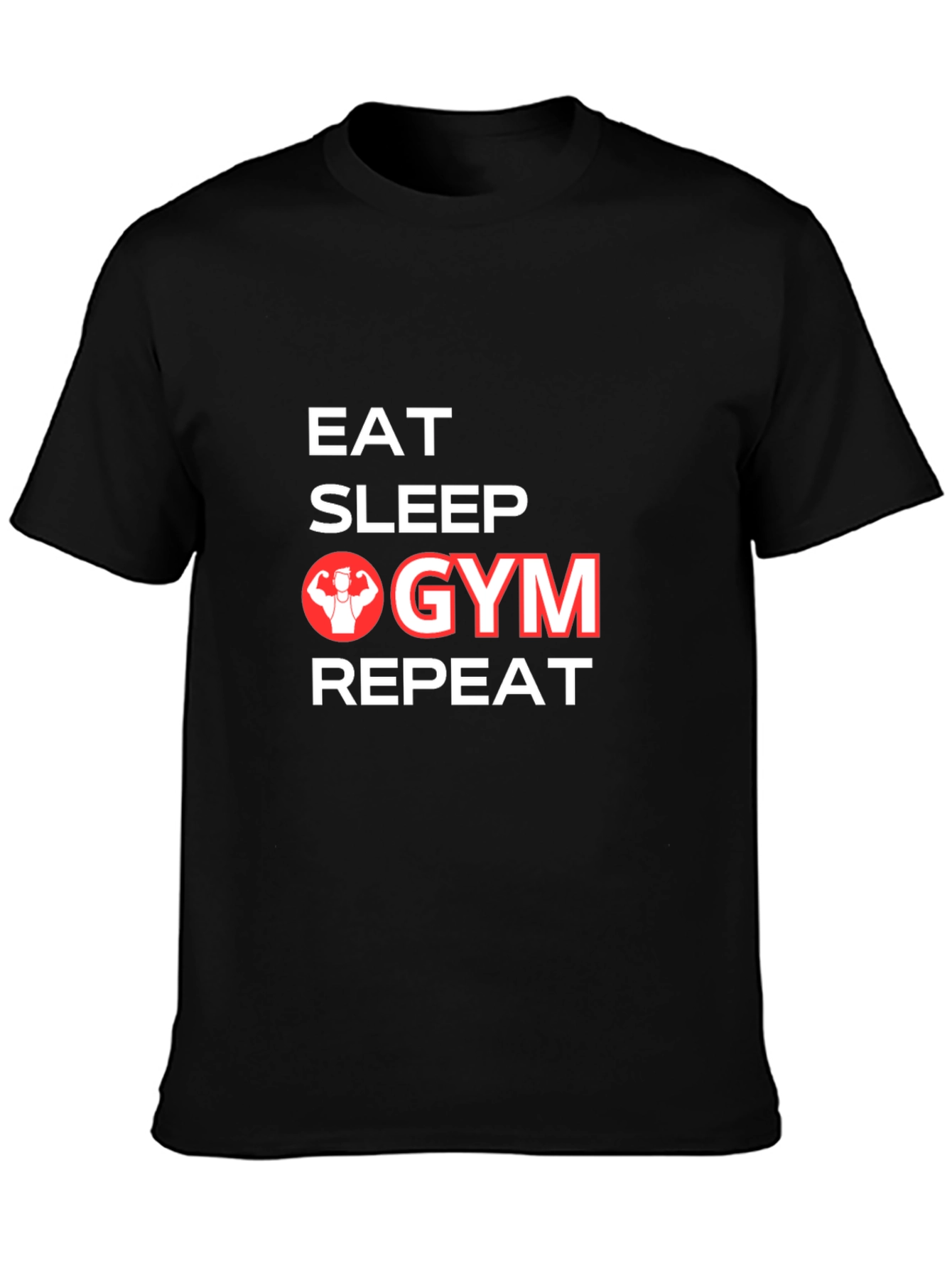 Eat Sleep Gym Repeat Graphic T-Shirt