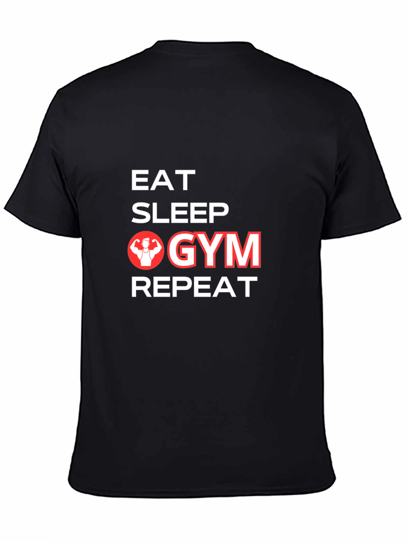Eat Sleep Gym Repeat Graphic T-Shirt