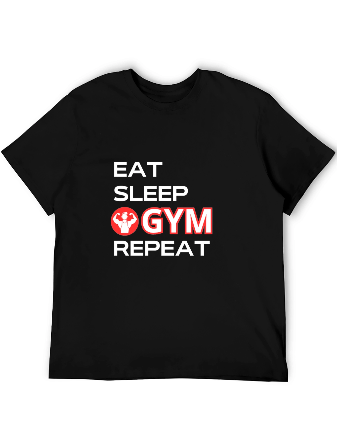 Eat Sleep Gym Repeat Graphic T-Shirt