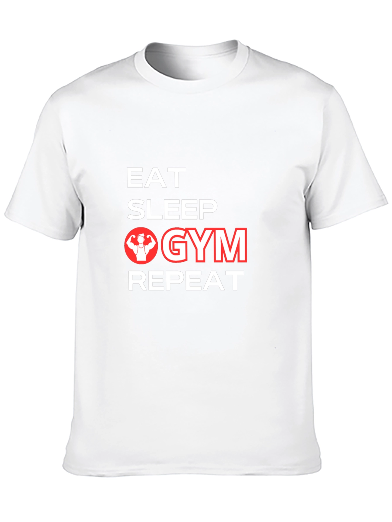 Eat Sleep Gym Repeat Graphic T-Shirt