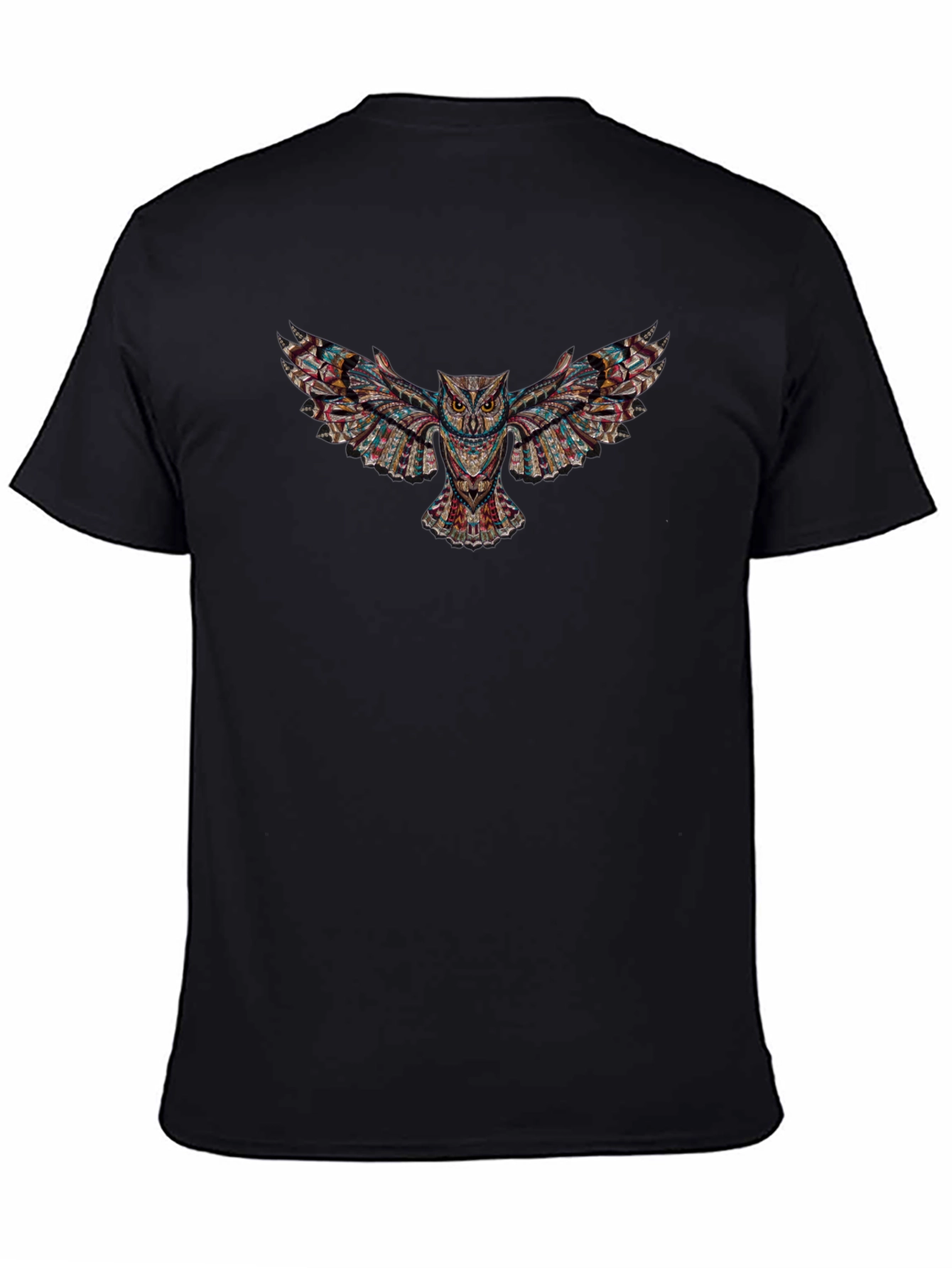 Black Owl Print Graphic Tee