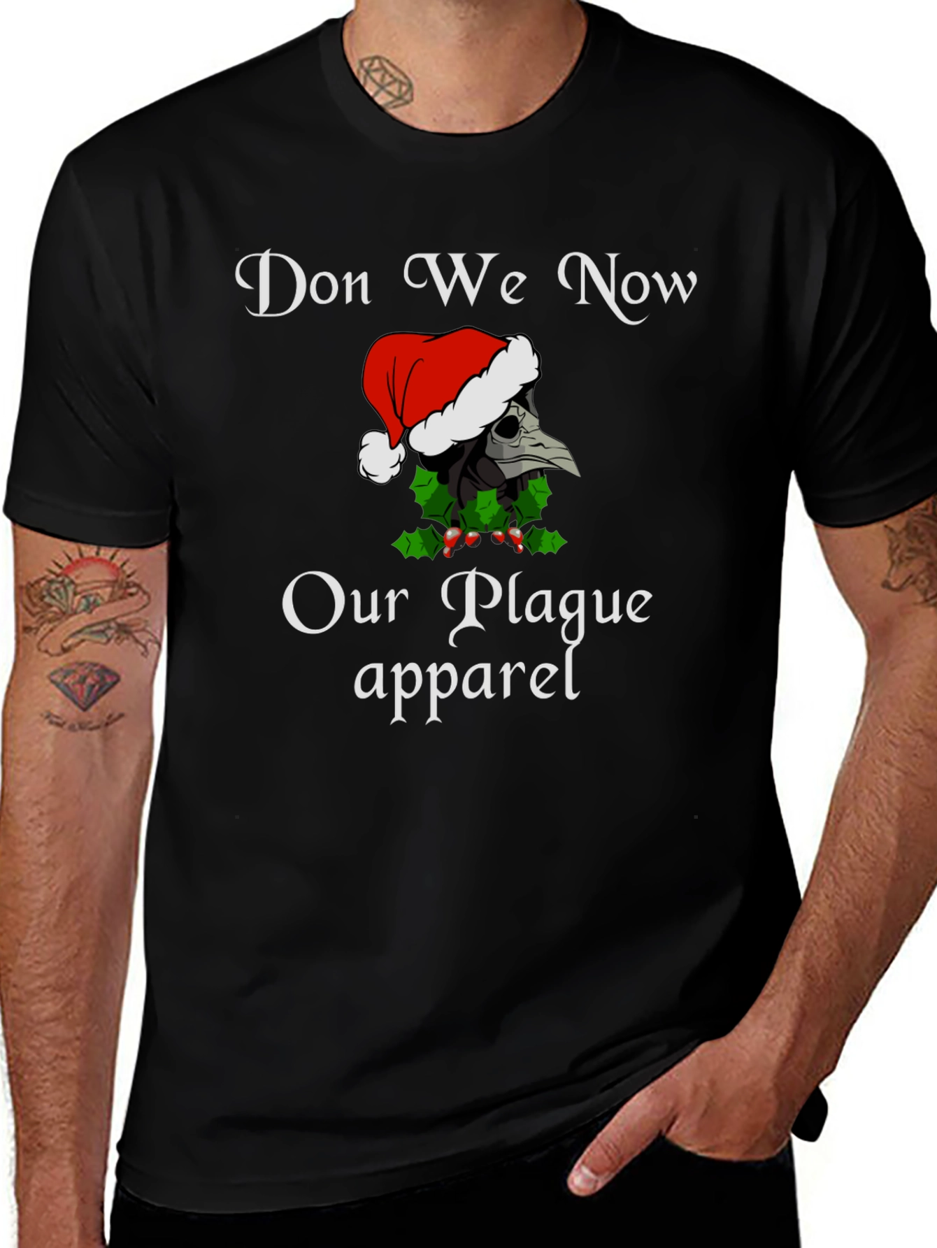 Don We Now Our Plague Apparel Christmas T-Shirt