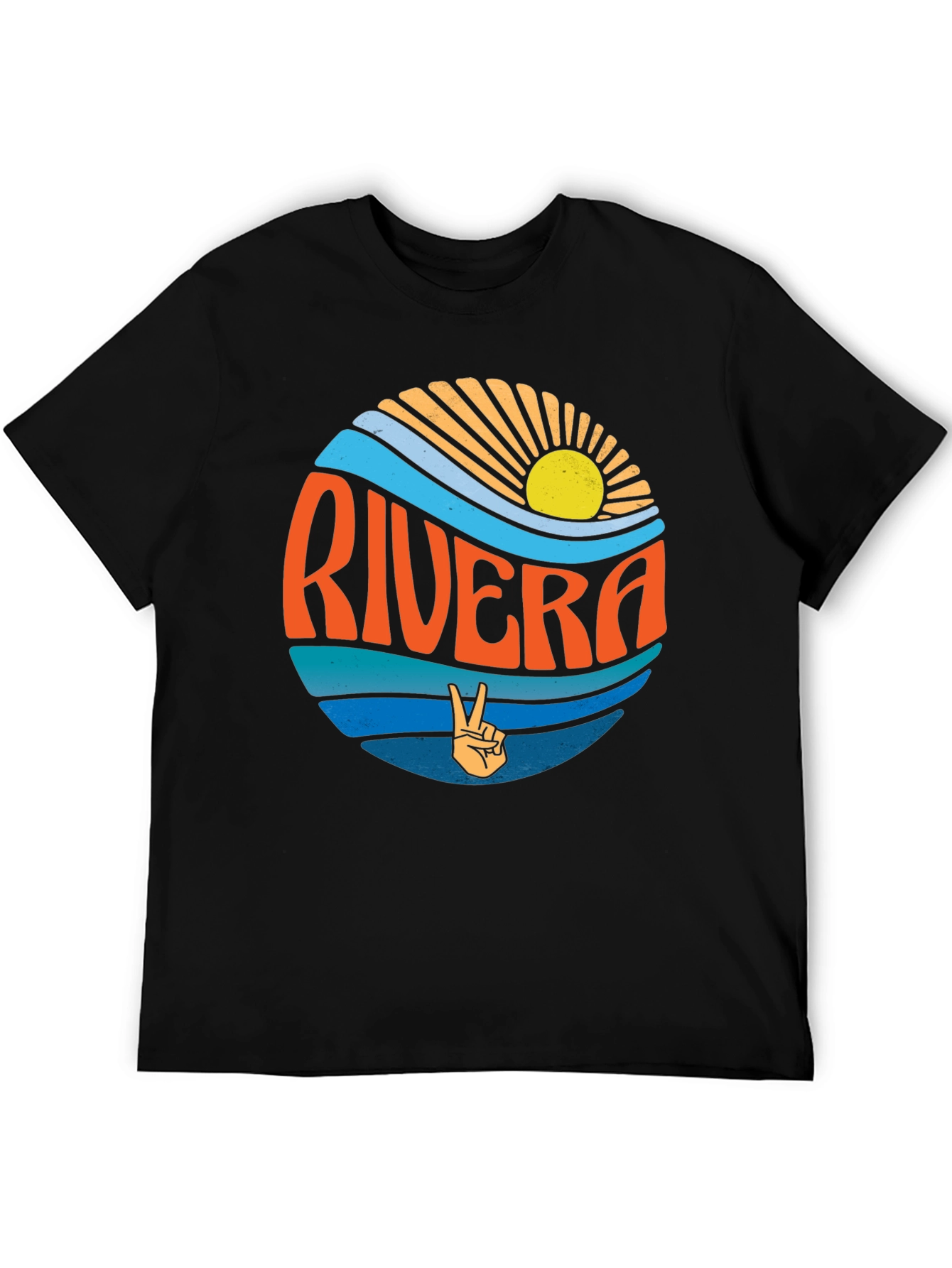 Rivera Retro Sunset Peace Sign T-Shirt