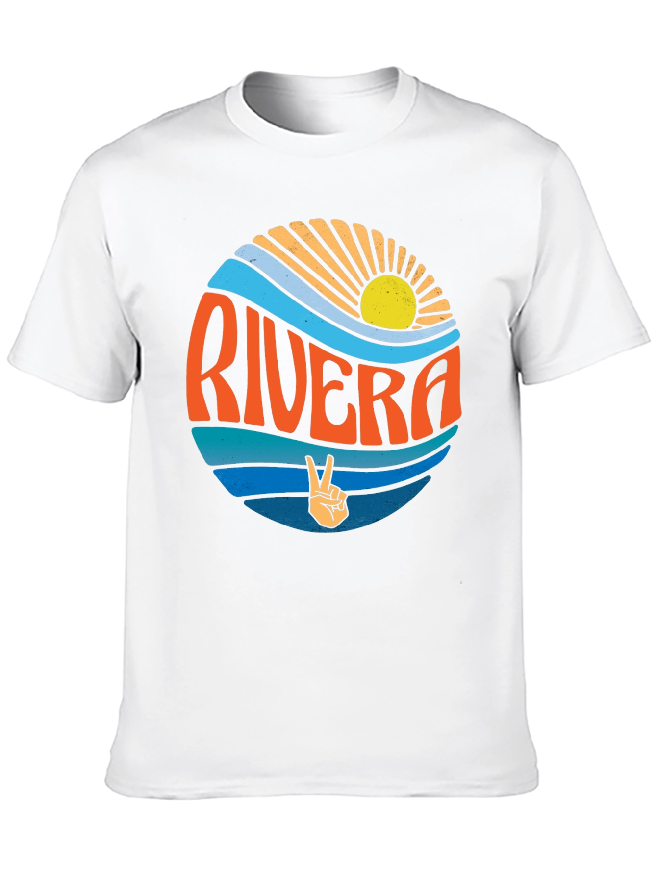Rivera Retro Sunset Peace Sign T-Shirt