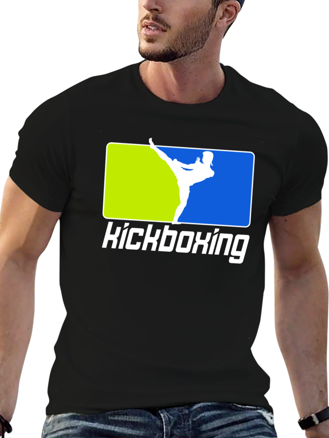 Kickboxing Black T-Shirt Martial Arts Design