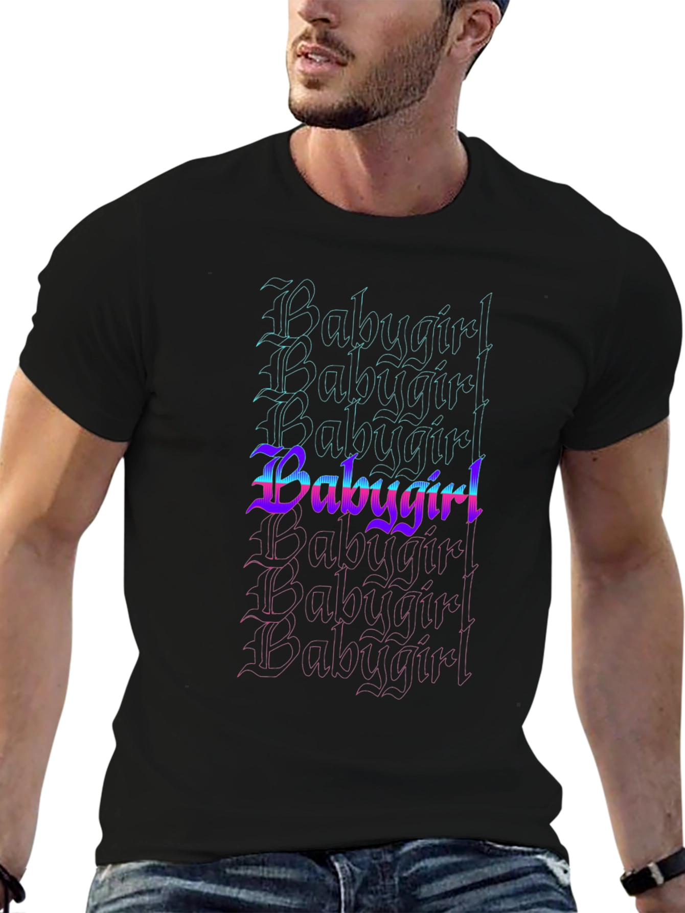 Babygirl Graphic Tee - Black Cotton T-Shirt