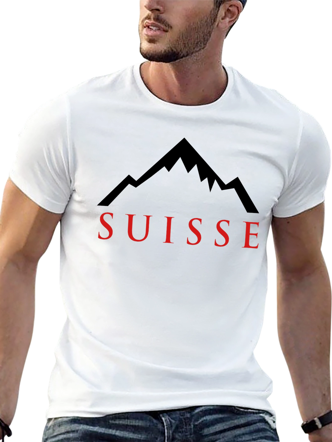 Suisse Mountain Black T-Shirt