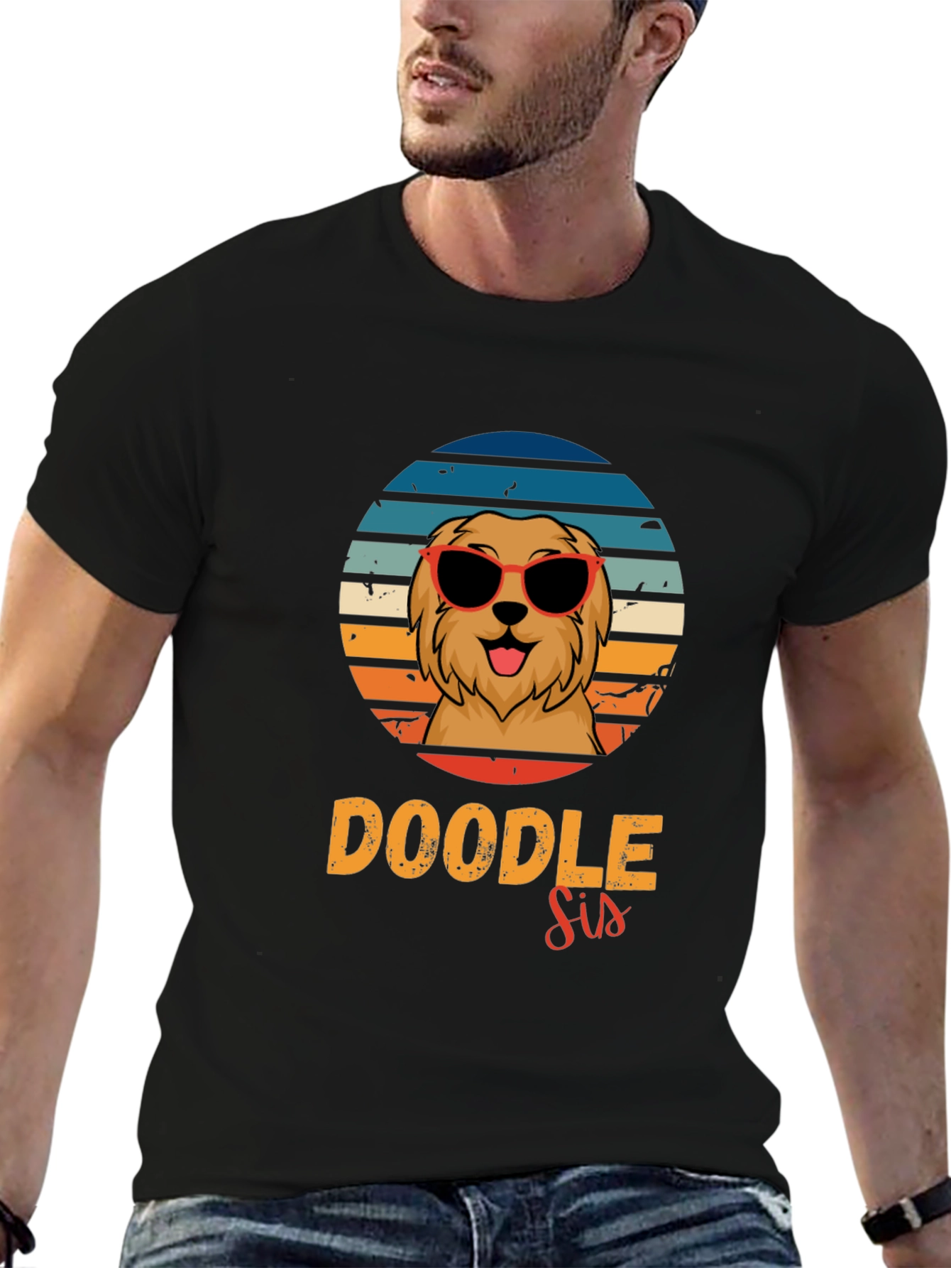 Doodle Sis Dog Lover T-Shirt Retro