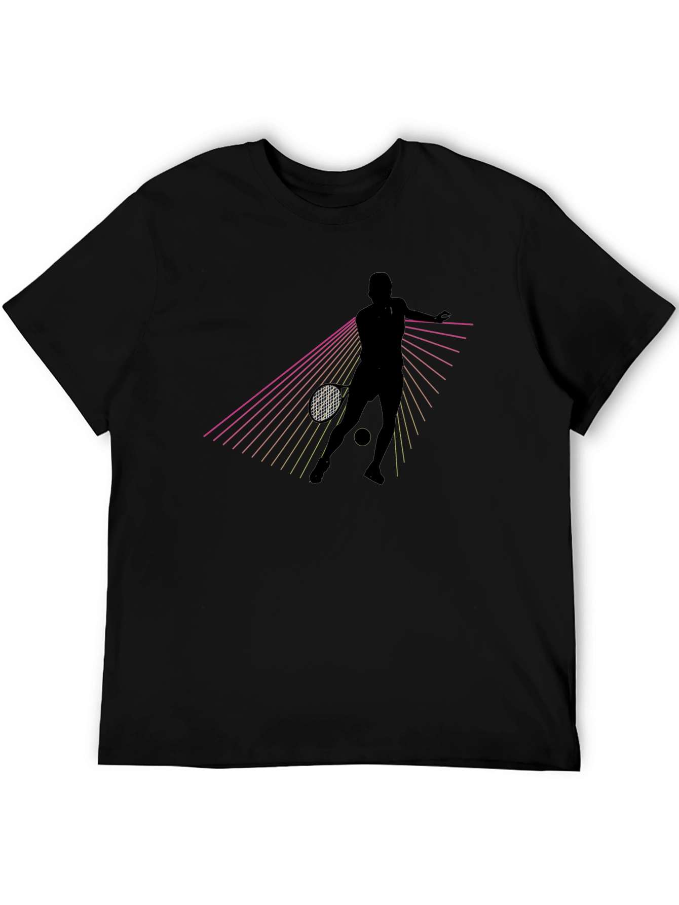 Retro Tennis Player Graphic T-Shirt