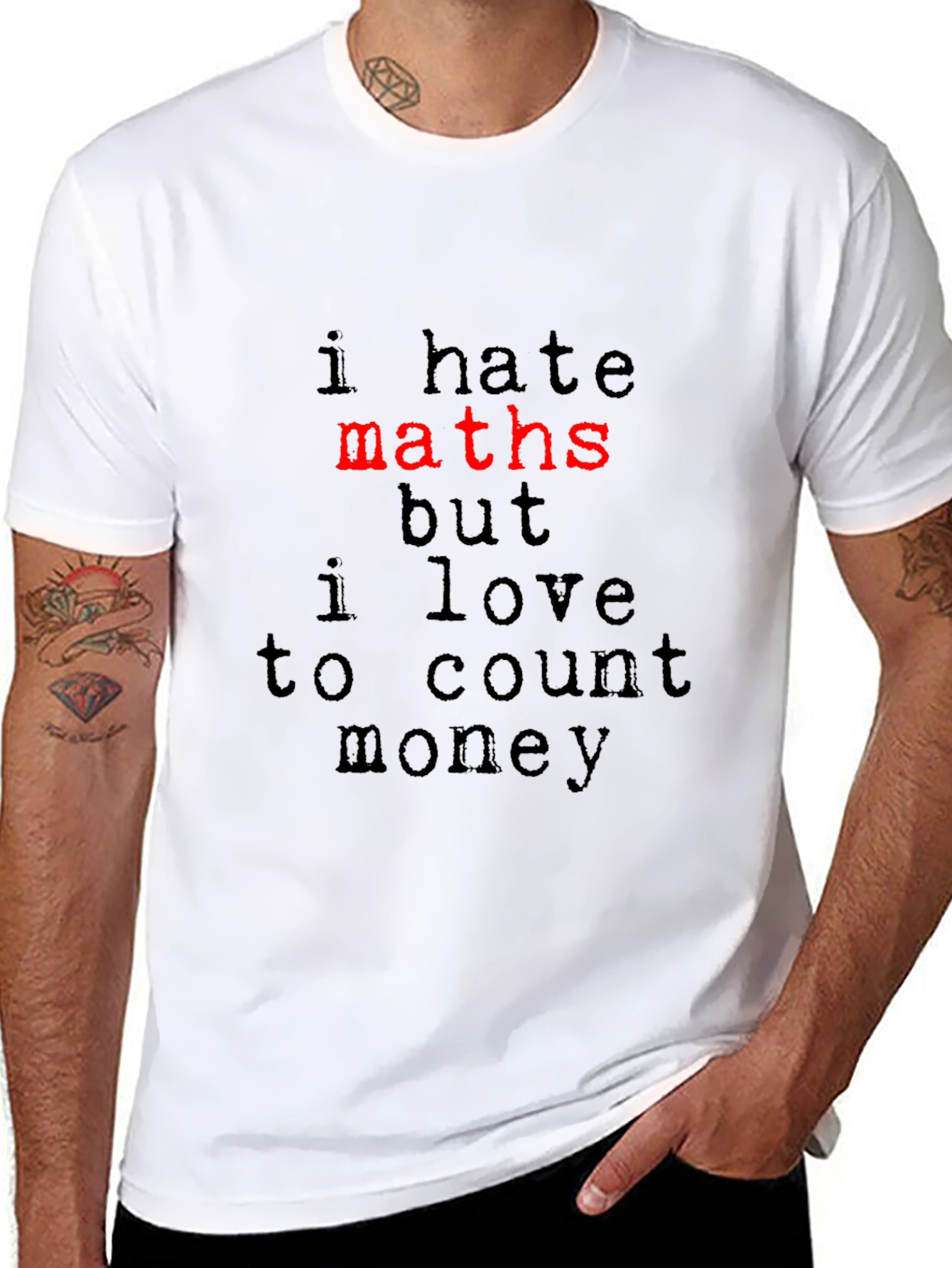 I Hate Maths Funny Graphic T-Shirt