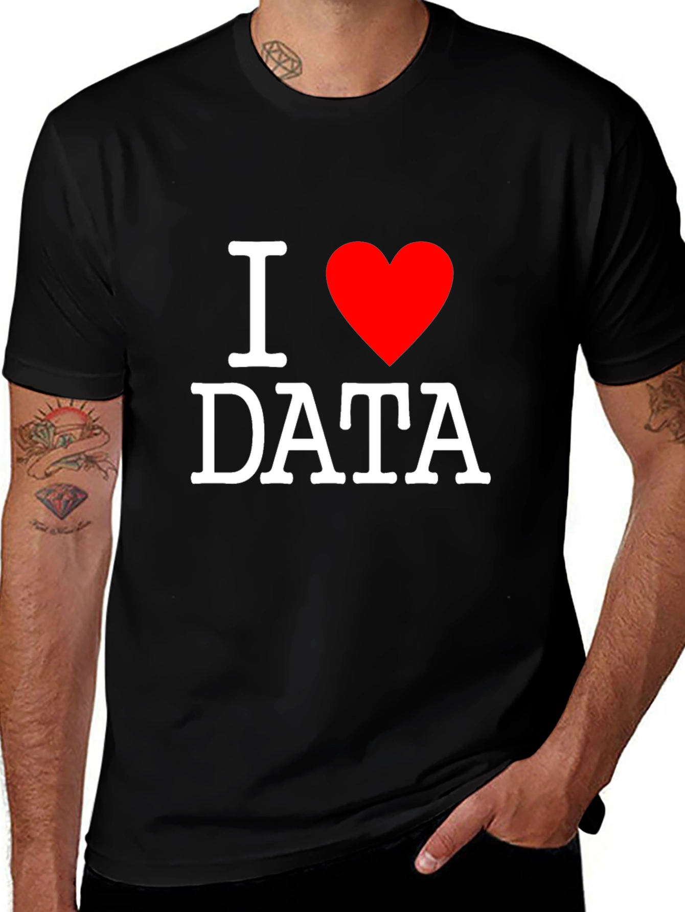 I Heart Data Black T-Shirt