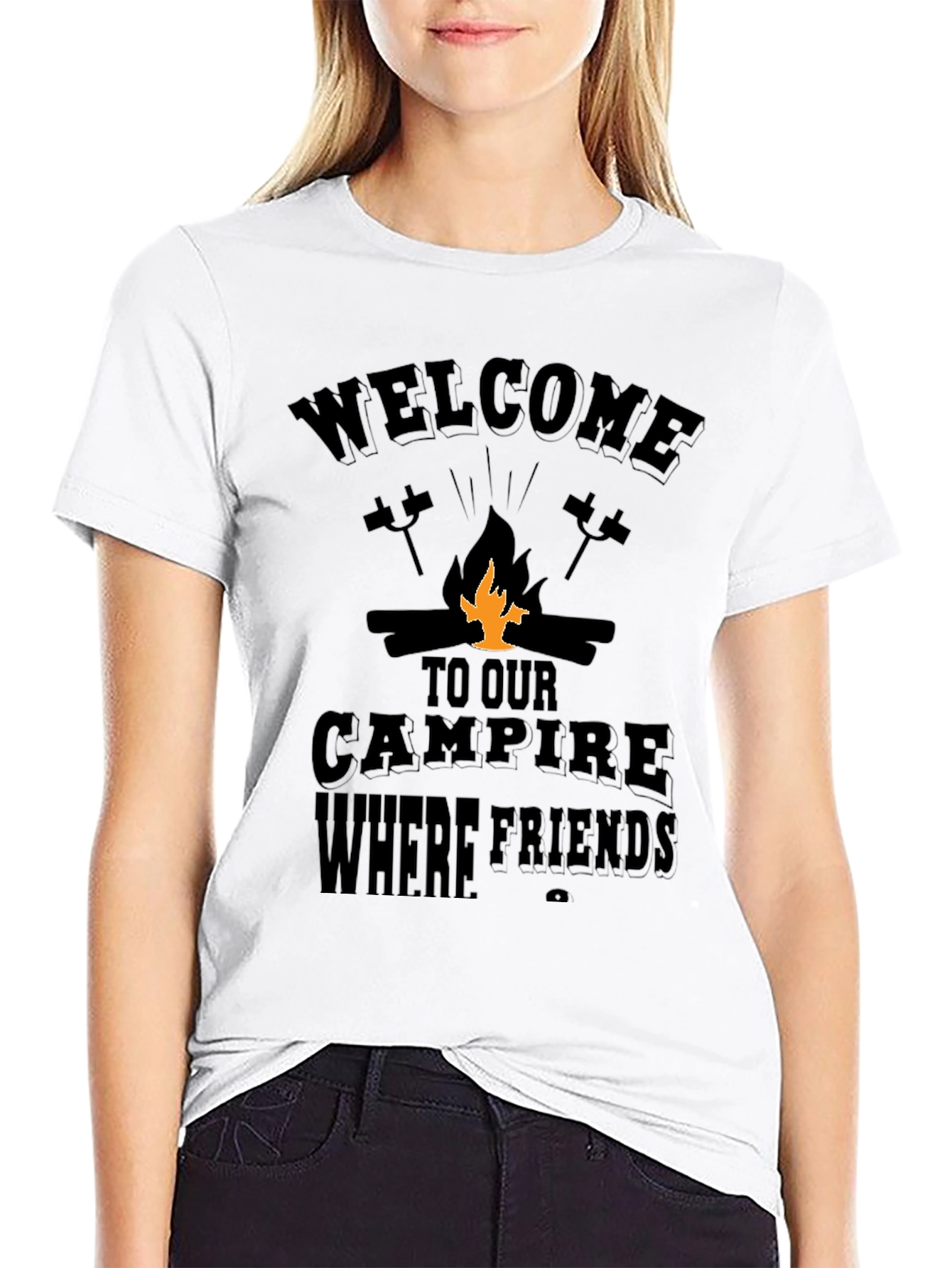Campfire Friends Black T-Shirt
