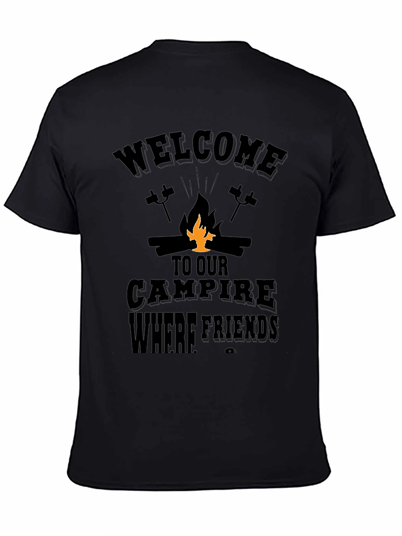 Campfire Friends Black T-Shirt