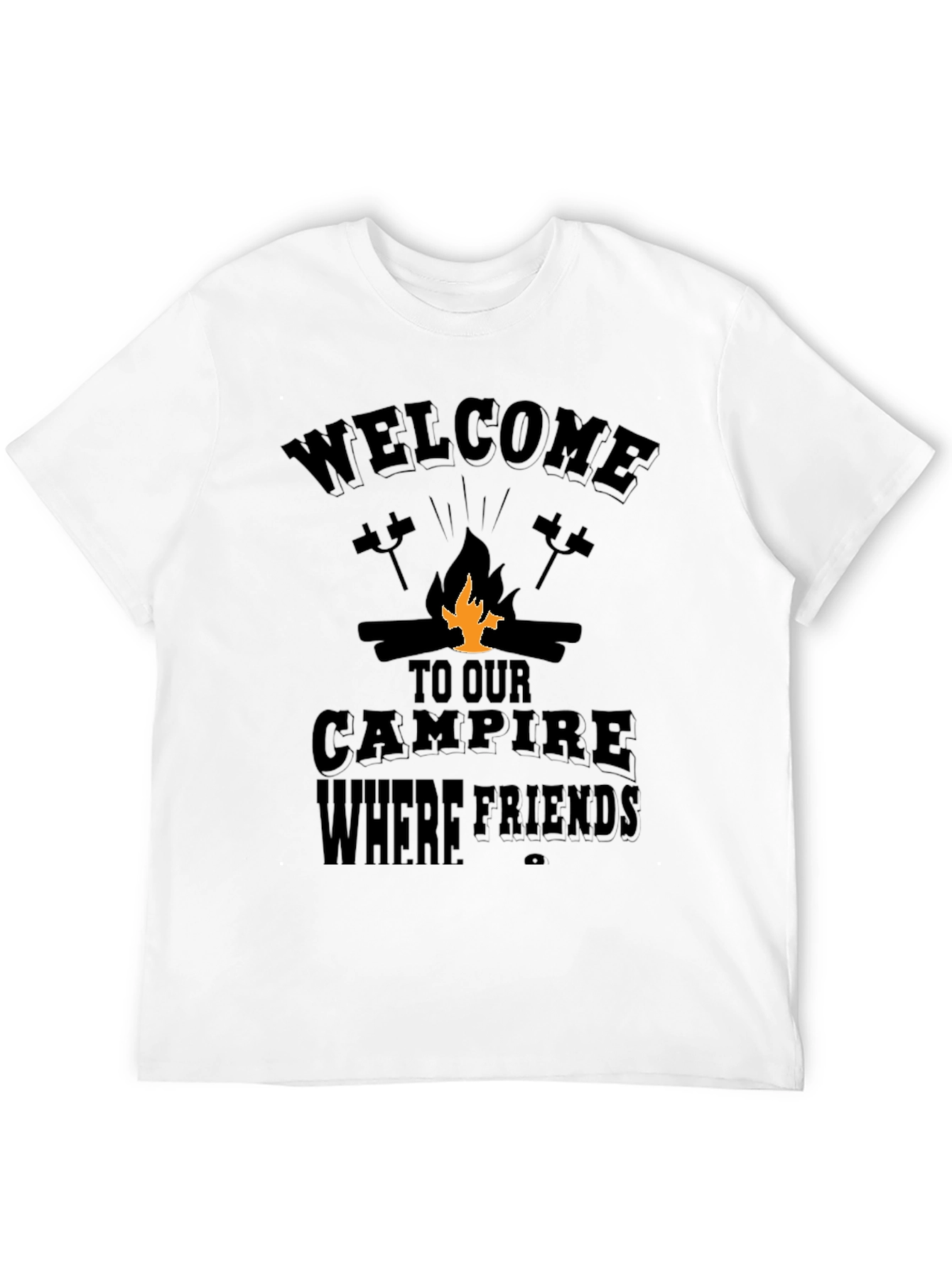 Campfire Friends Black T-Shirt
