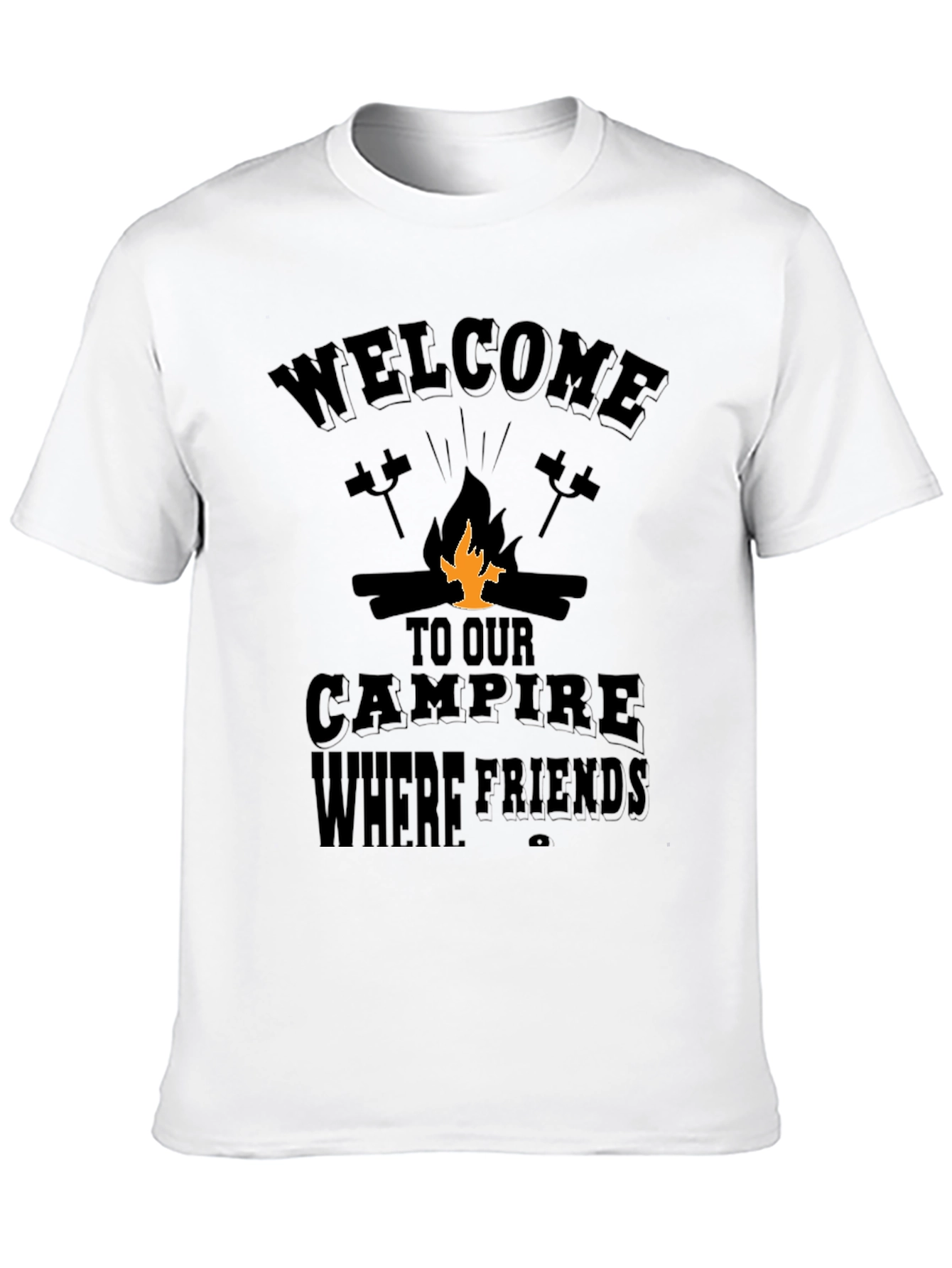 Campfire Friends Black T-Shirt