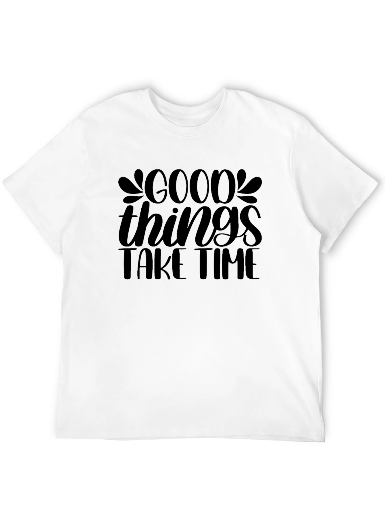 Good Things Take Time Black Graphic Tee