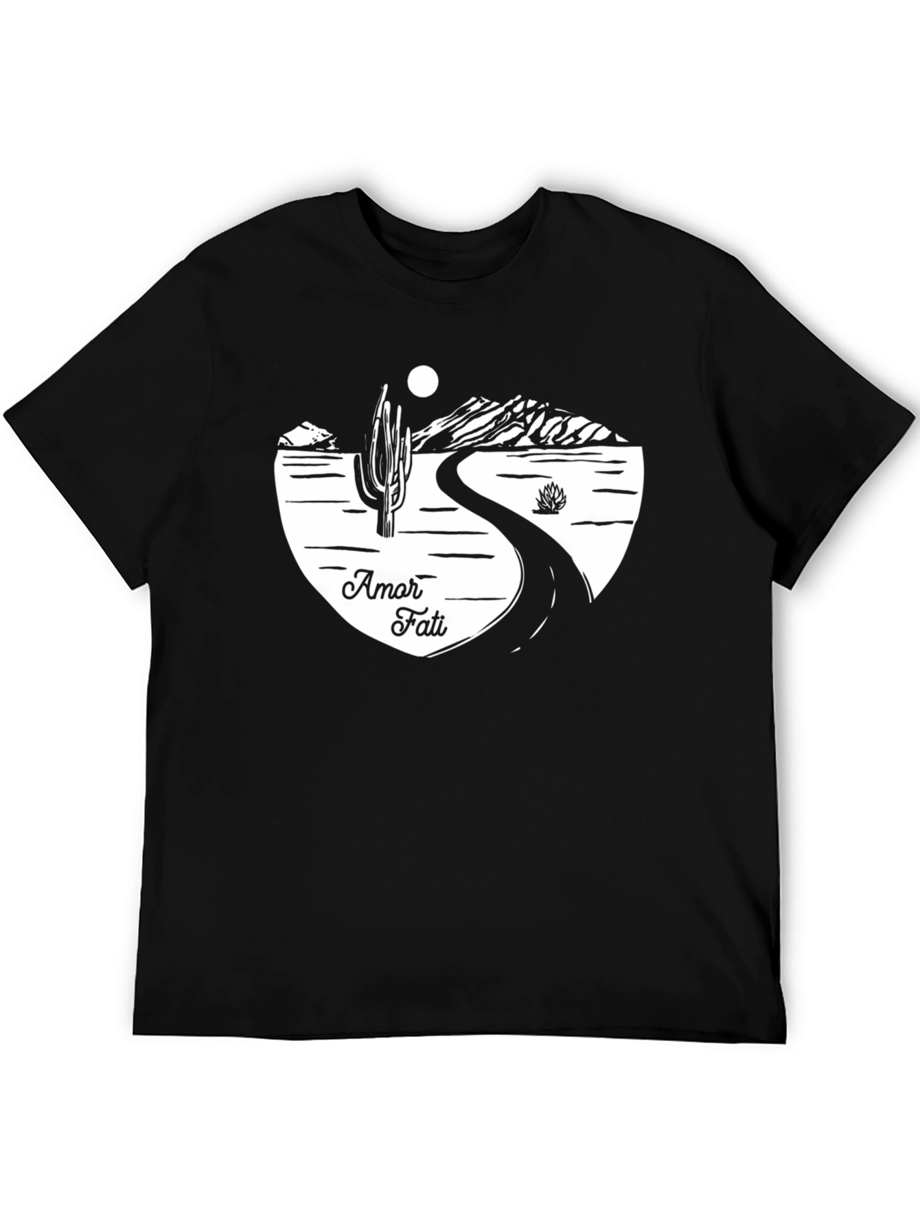 Amor Fati Desert Road Black T-Shirt