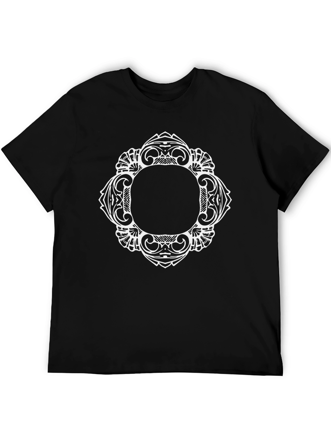 Ornate Frame Graphic Tee - Black