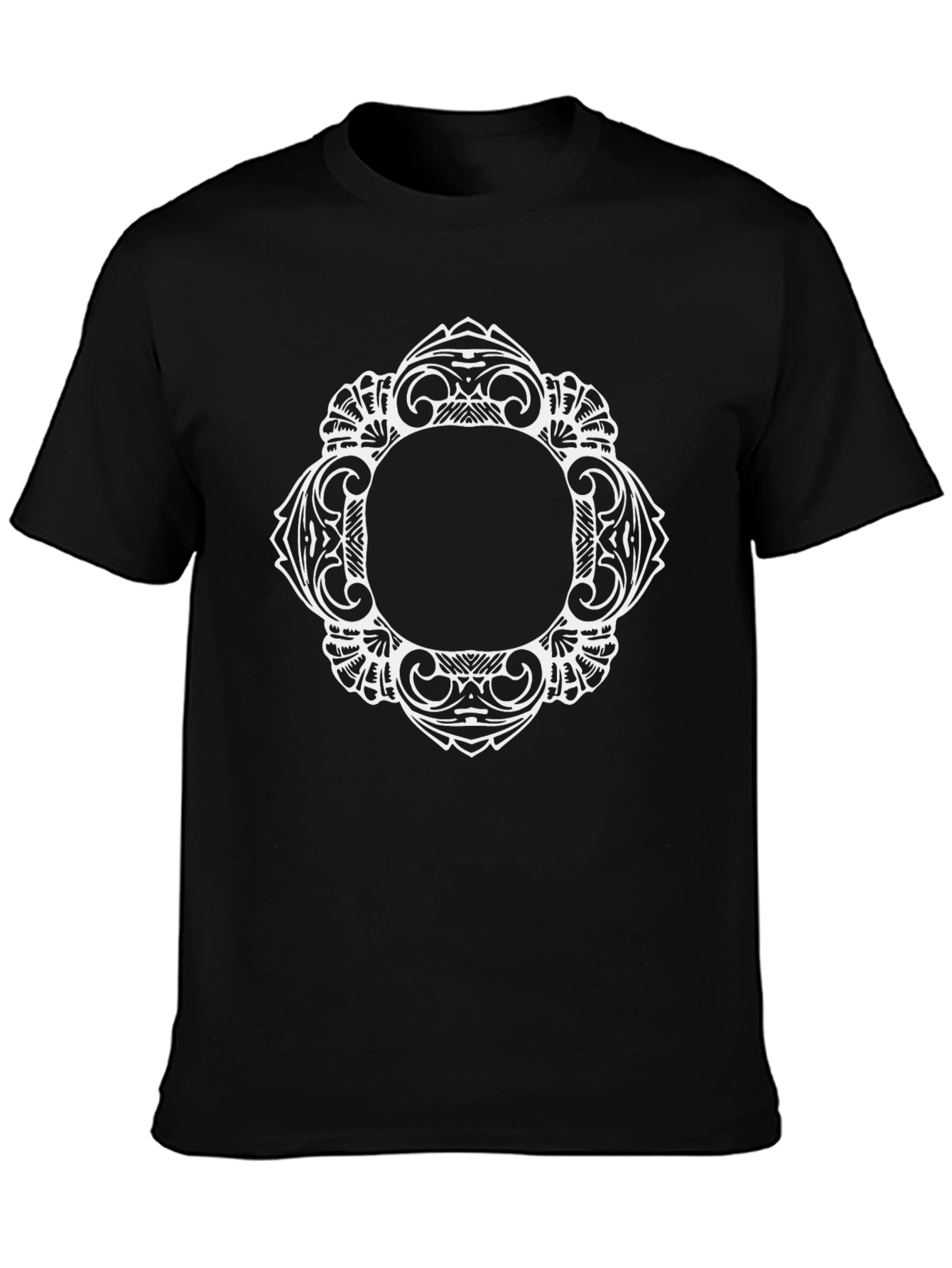 Ornate Frame Graphic Tee - Black