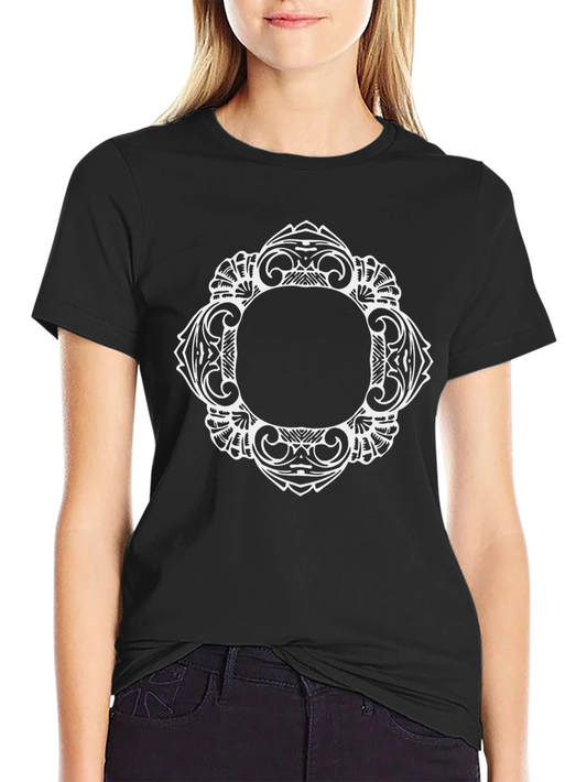 Ornate Frame Graphic Tee - Black