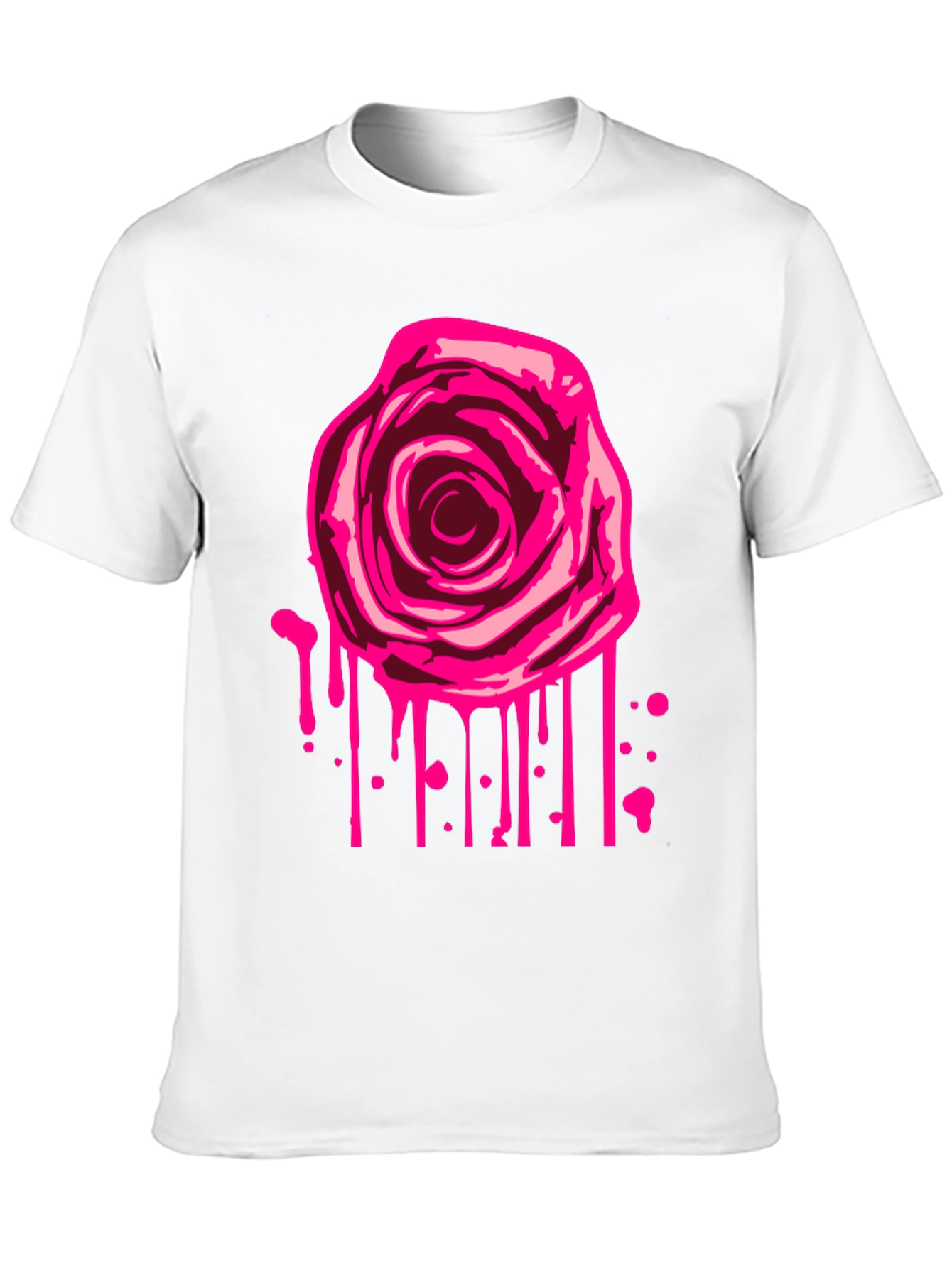 Rose Drip Graphic Tee - Mens Black T-Shirt