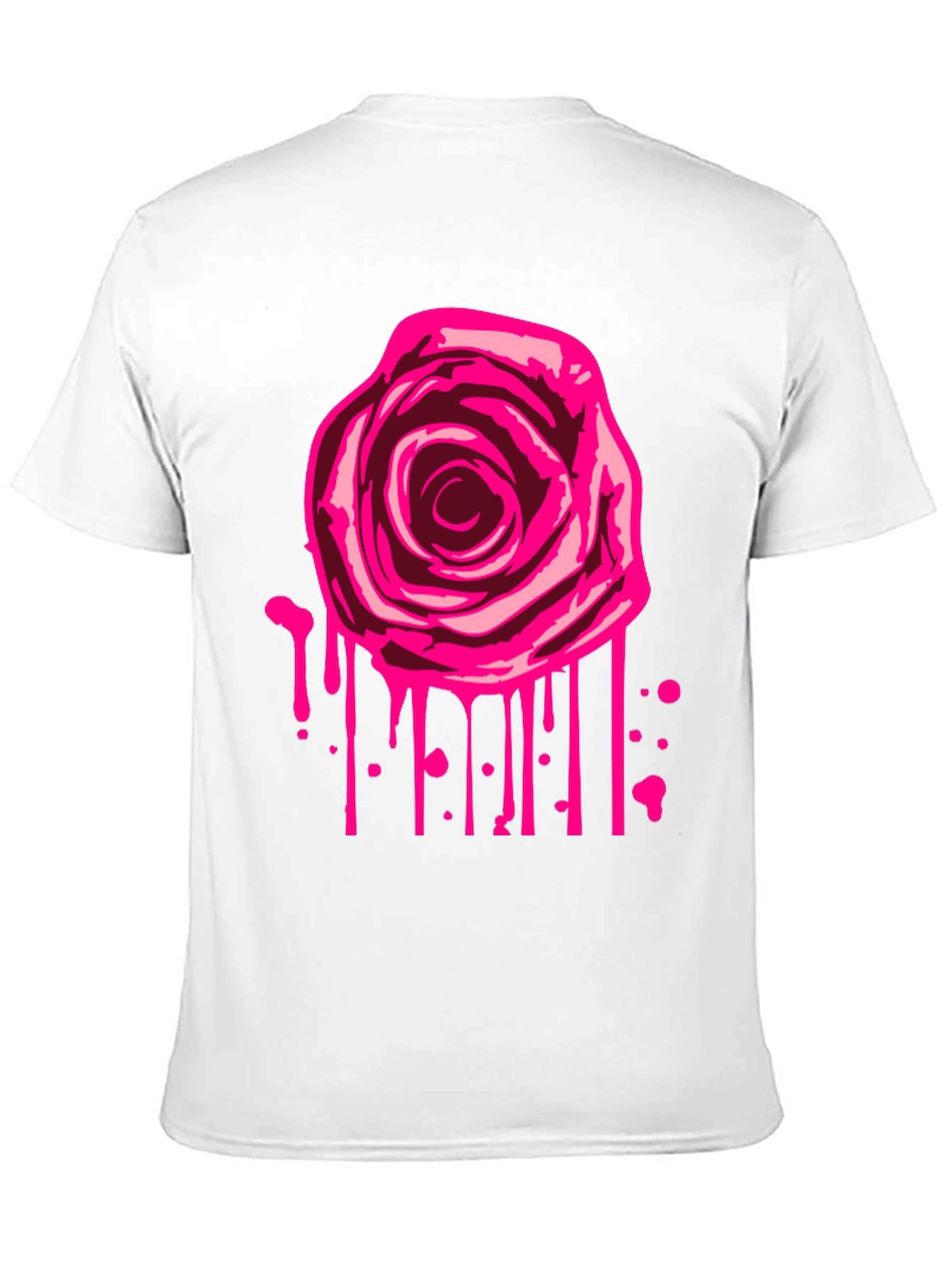 Rose Drip Graphic Tee - Mens Black T-Shirt