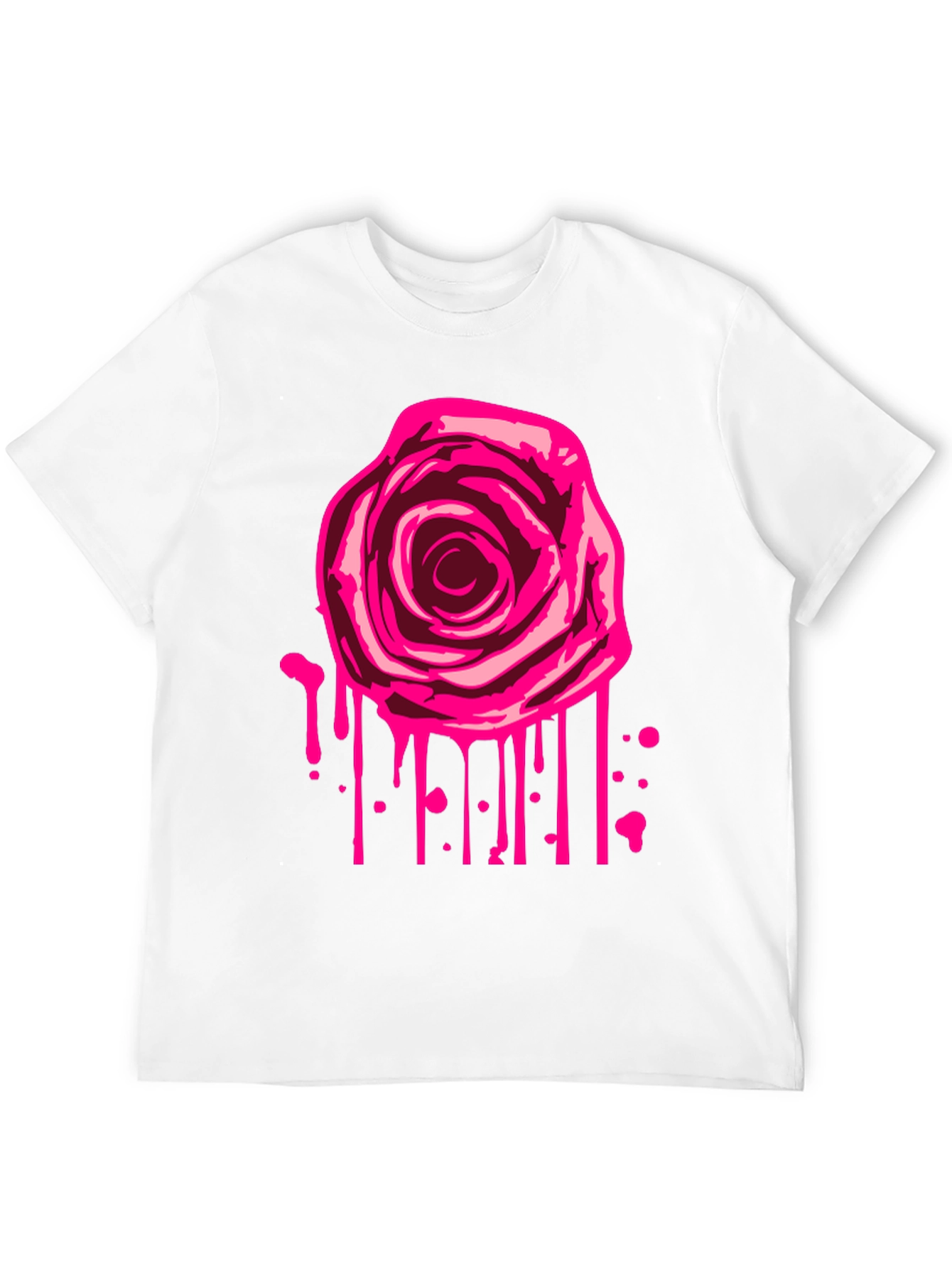 Rose Drip Graphic Tee - Mens Black T-Shirt